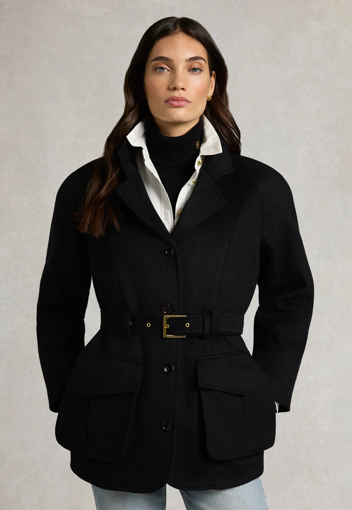 Cotswold Belted Jacket - Soft Black