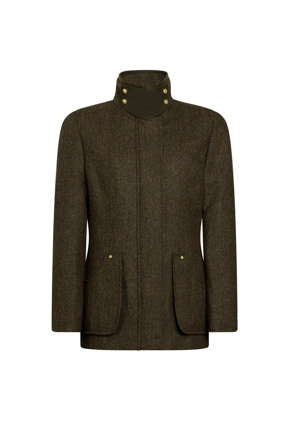 Country Classic Jacket - Dark Green Herringbone