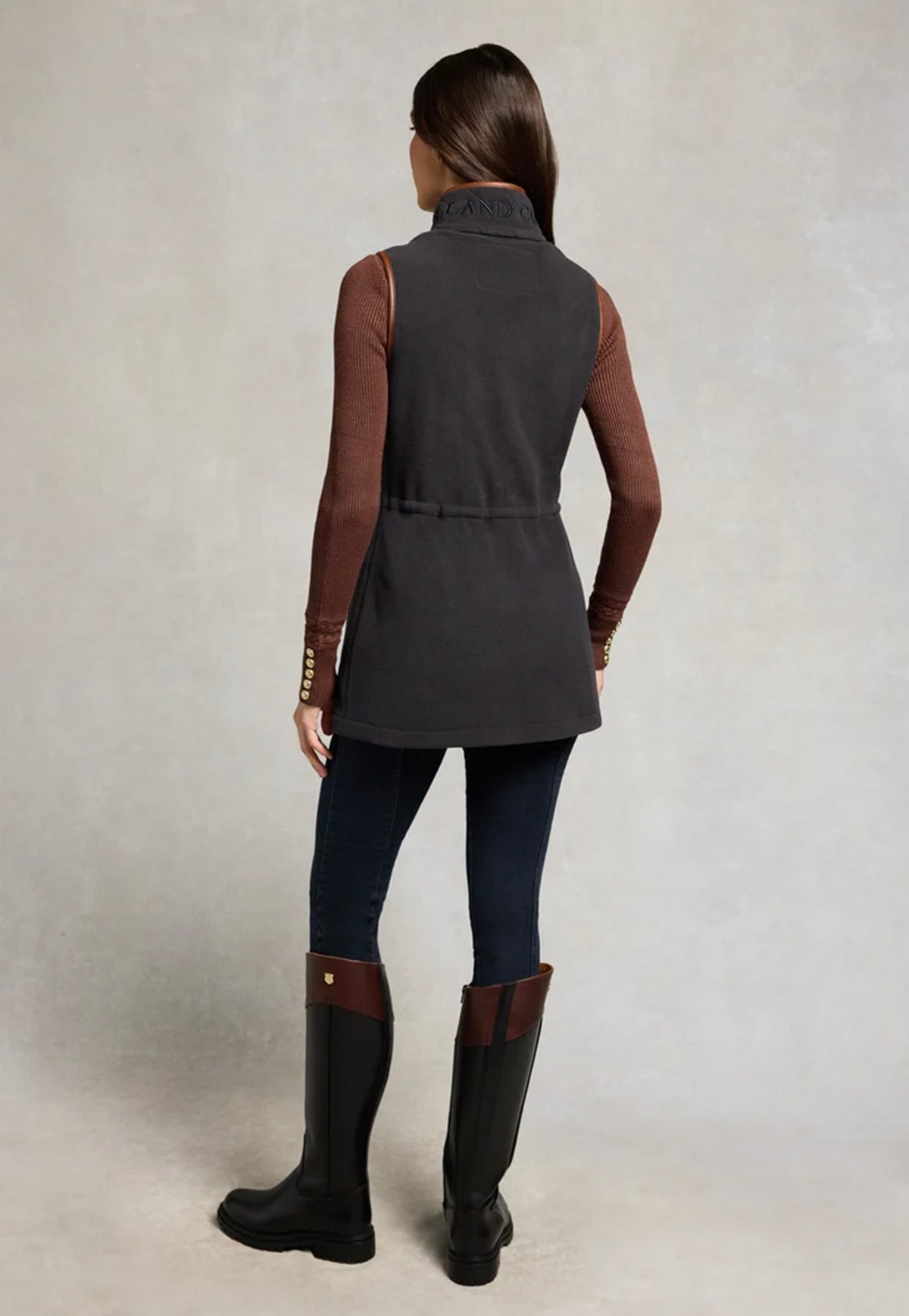 Country Longline Fleece Gilet - Ink Navy