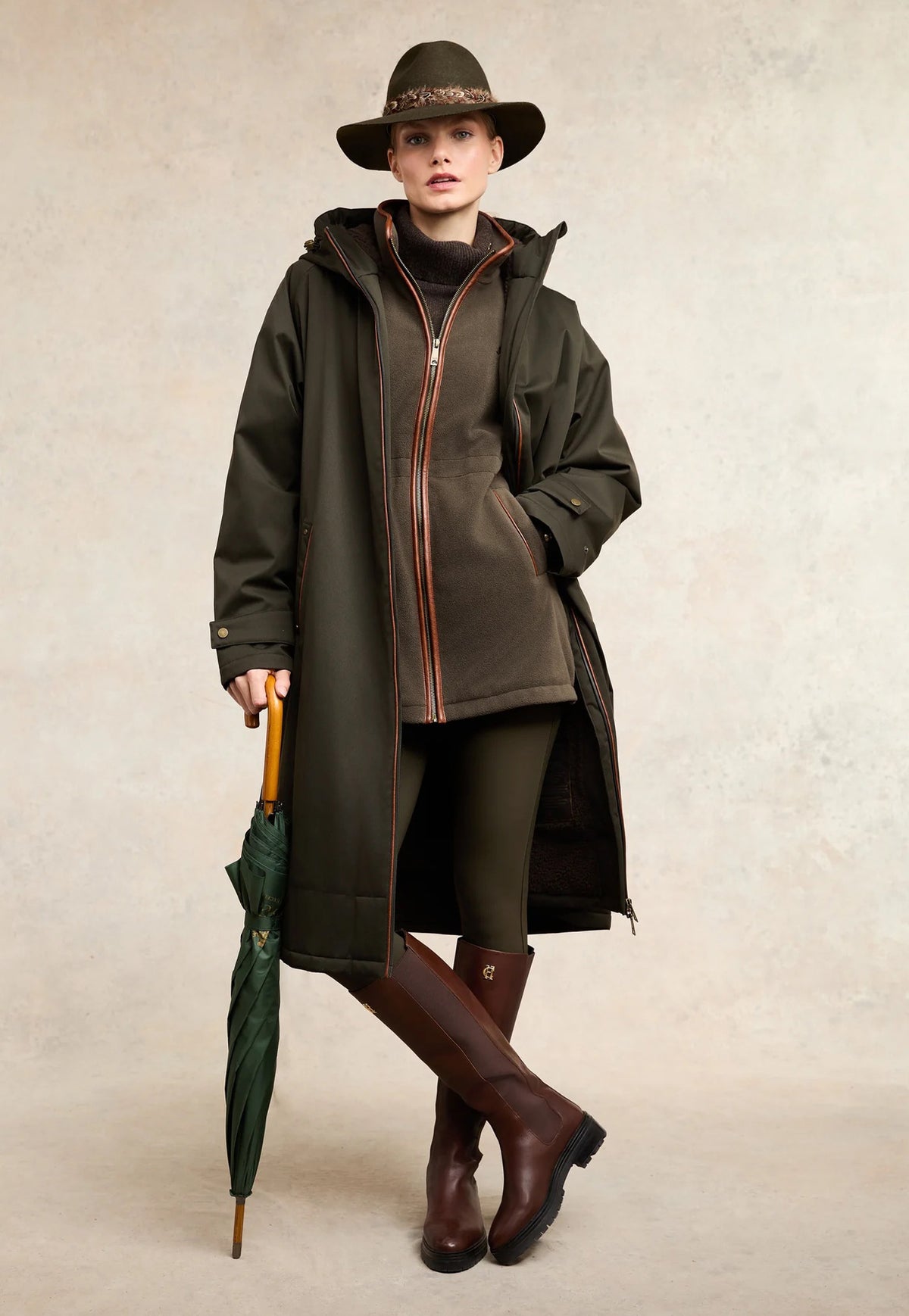 Country Longline Fleece - Khaki