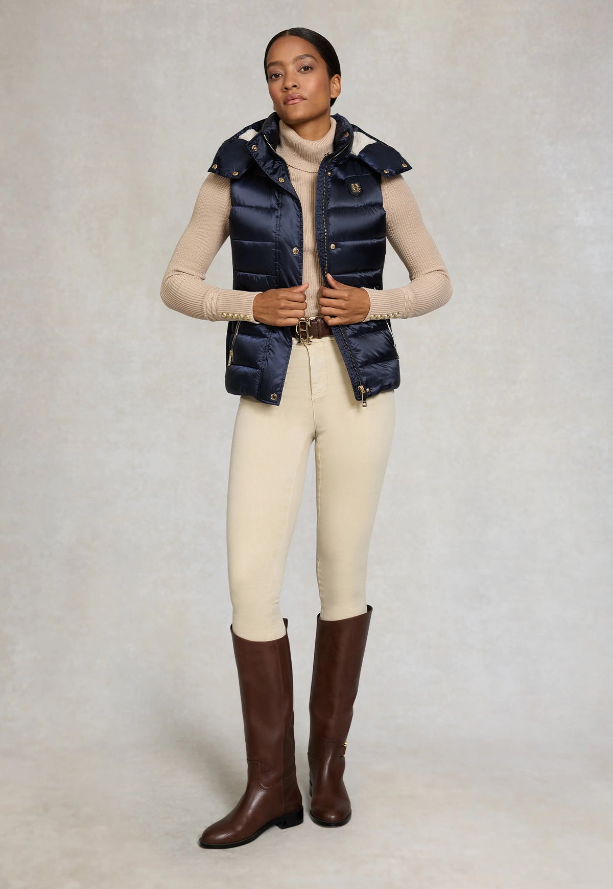Harlow Sherpa Gilet - Ink Navy
