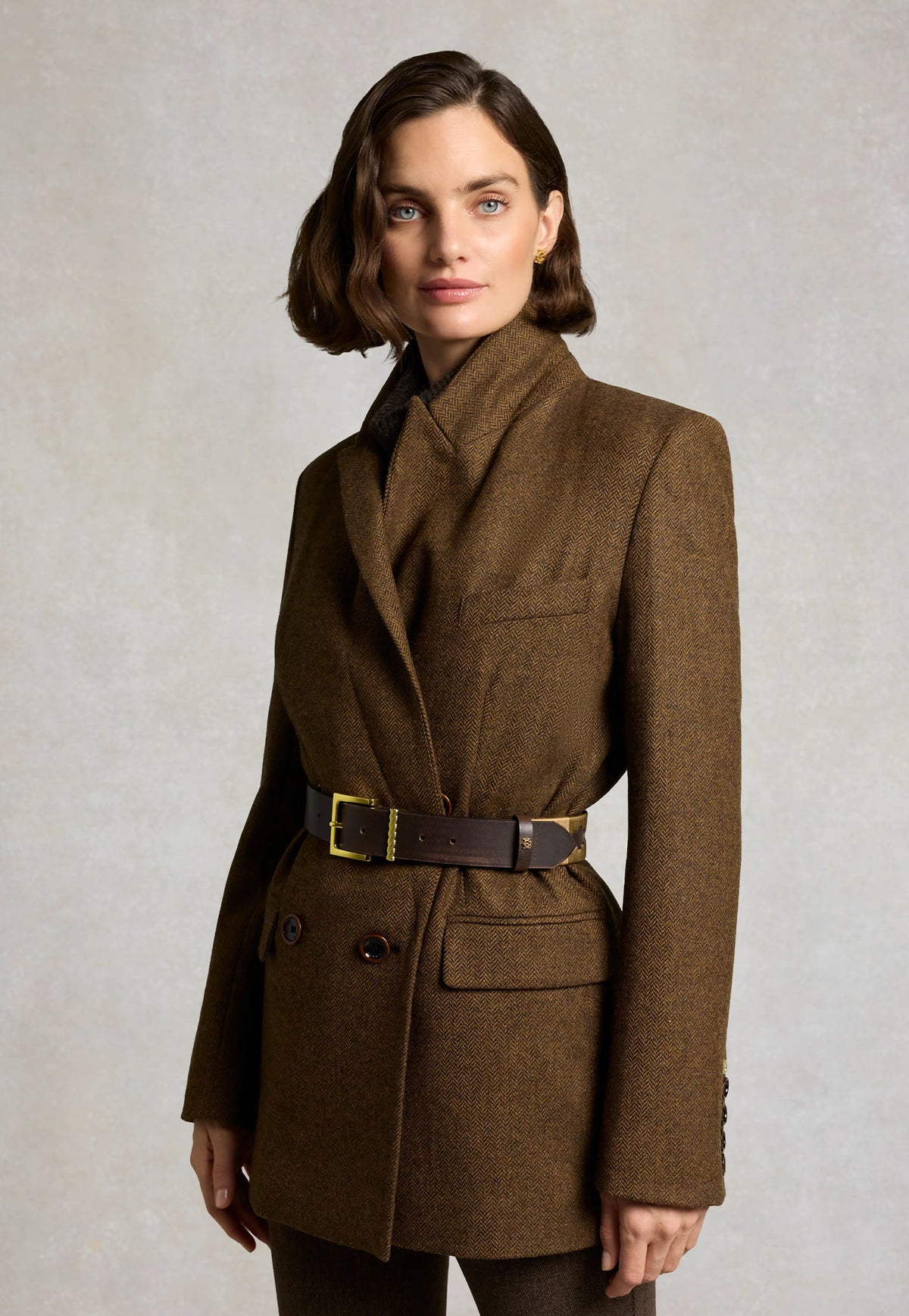 The Portman Blazer - Tobacco Herringbone