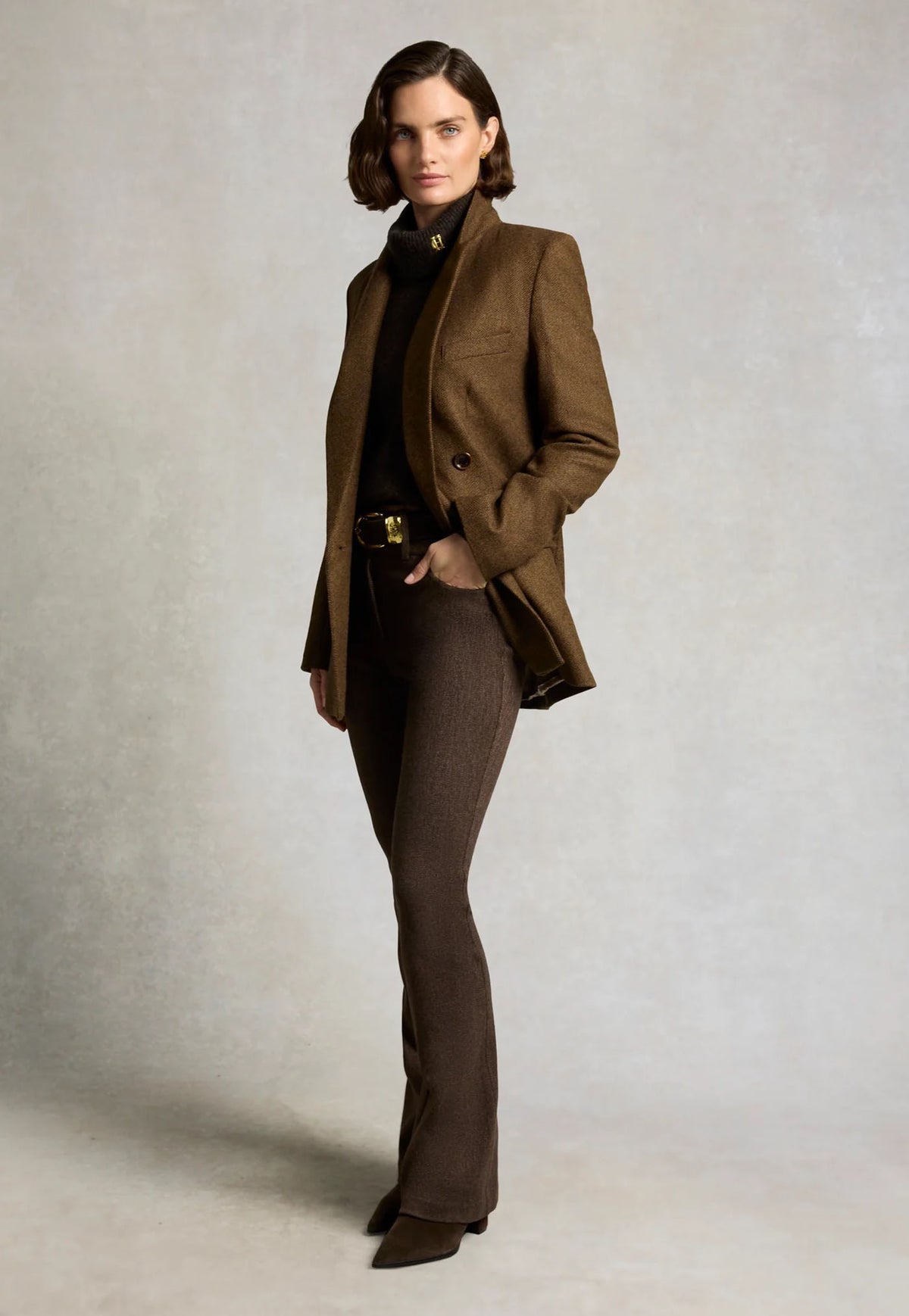 The Portman Blazer - Tobacco Herringbone