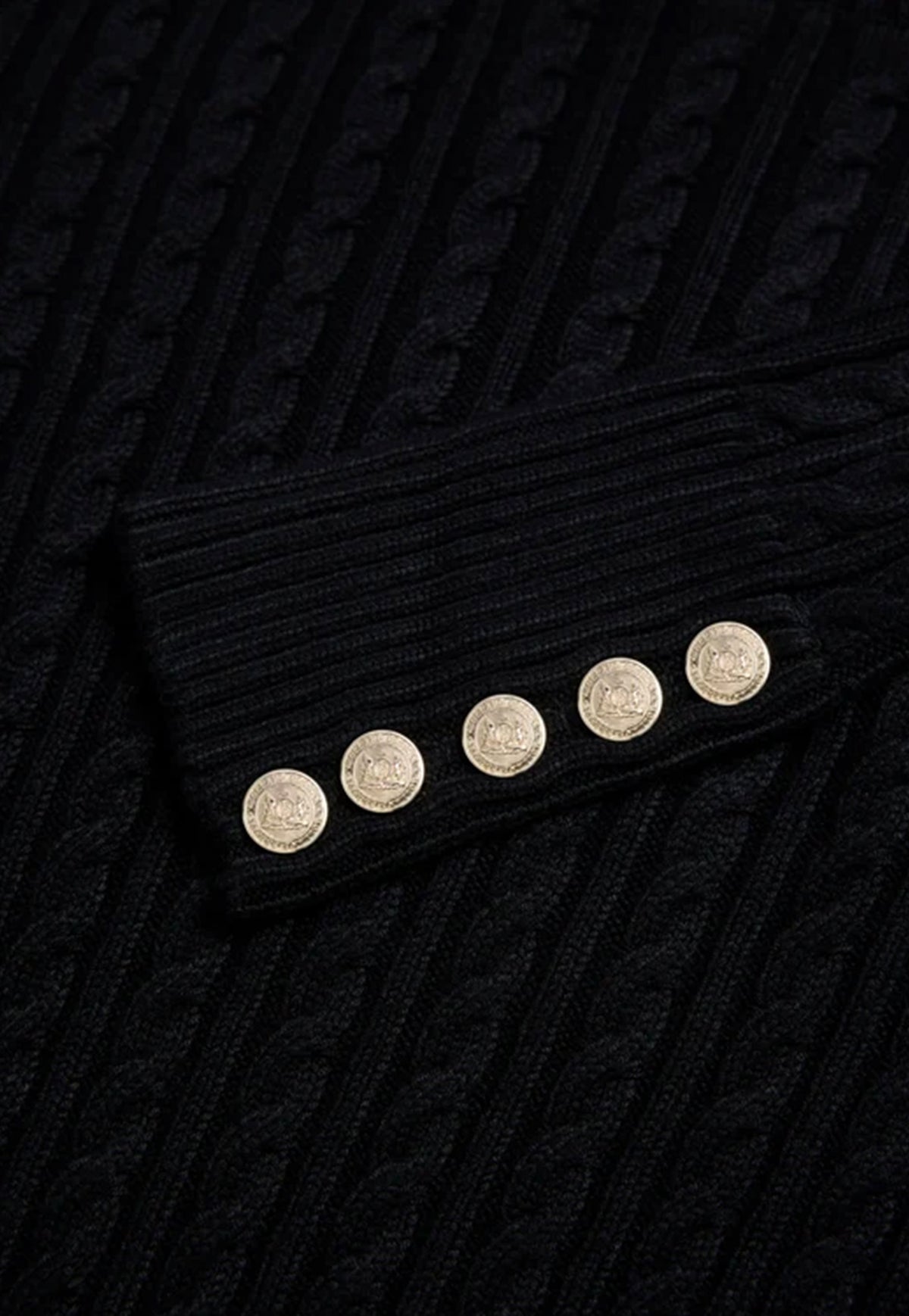 Seattle Cable Crew Knit - Black