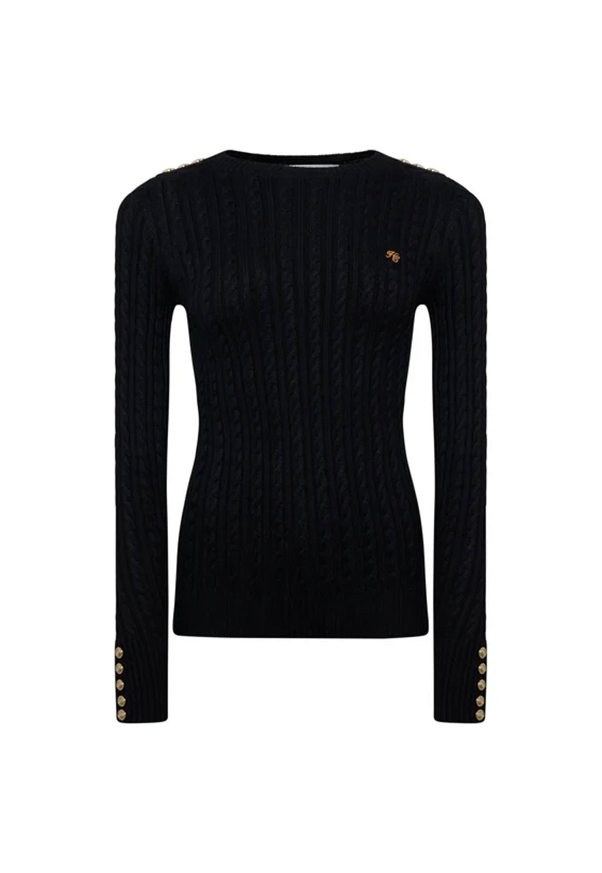 Seattle Cable Crew Knit - Black