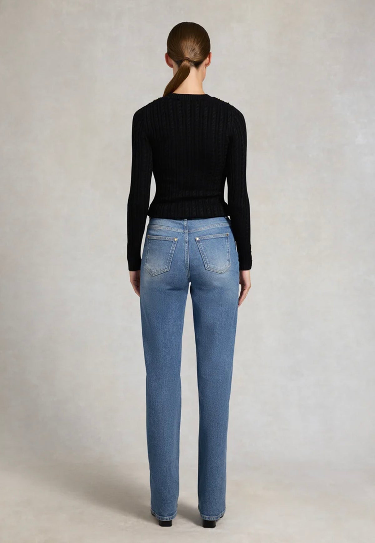 Seattle Cable Crew Knit - Black