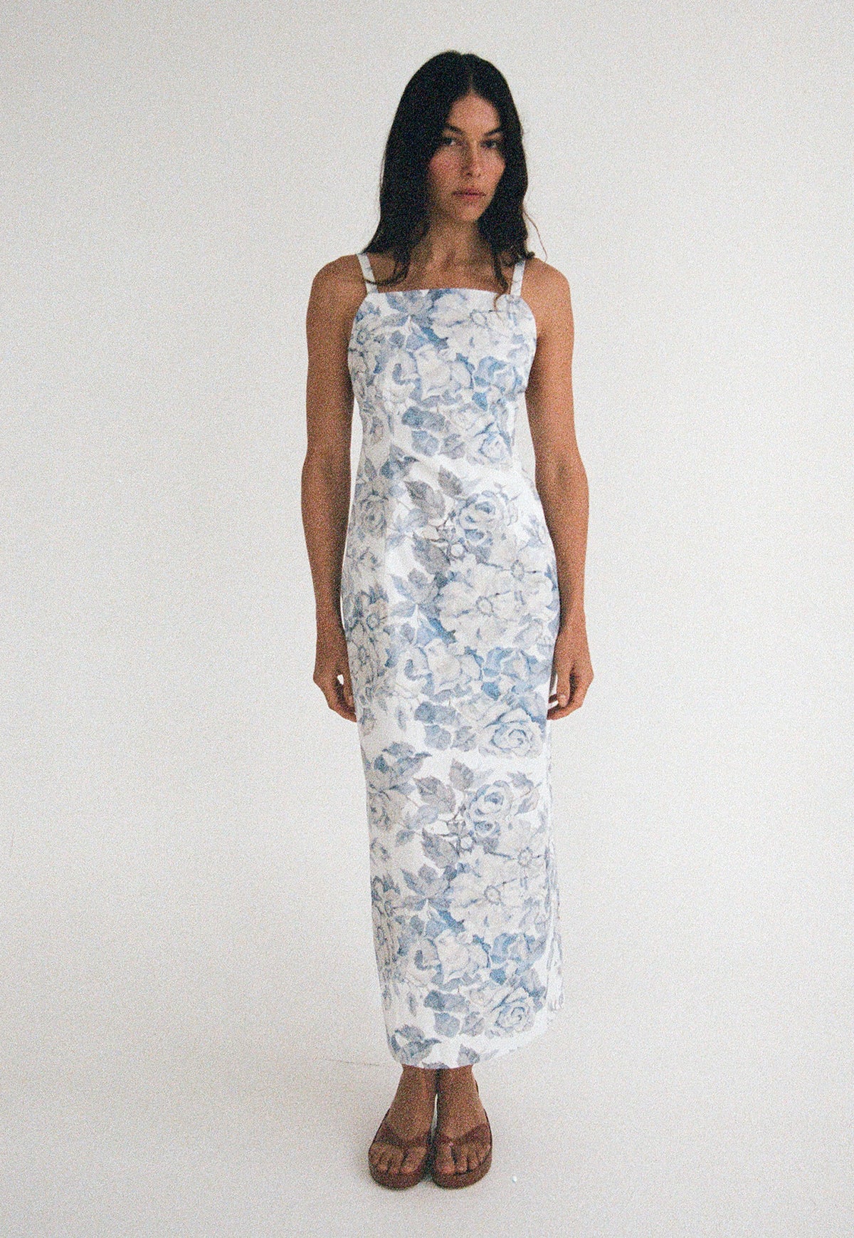 Save The Date Dress - Vintage Blue Floral