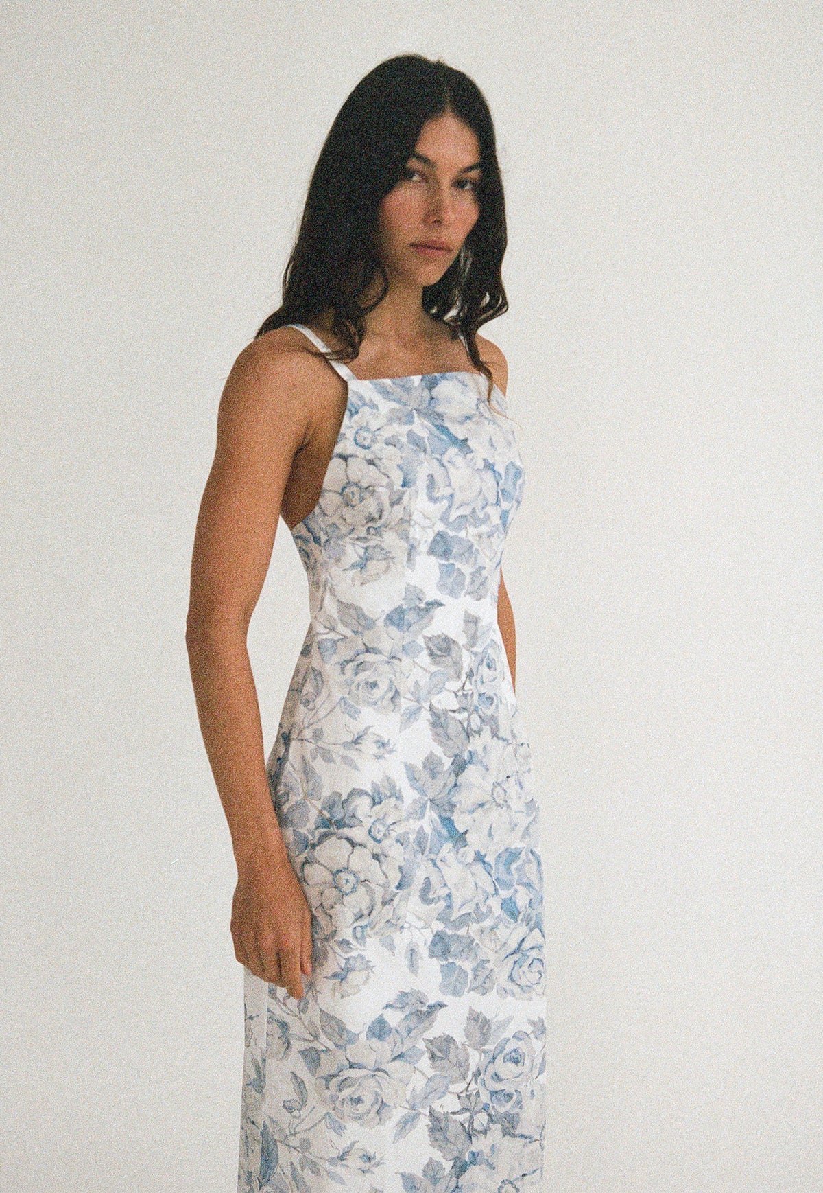 Save The Date Dress - Vintage Blue Floral