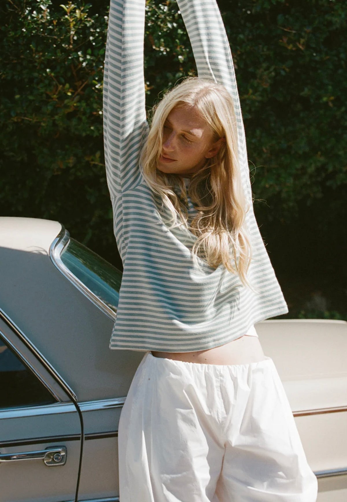 Things Are Looking Up Elastic Waist Pant - White