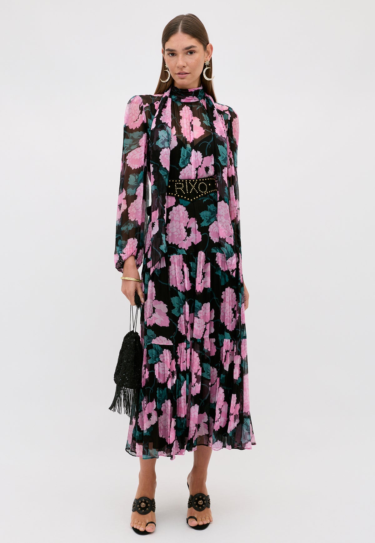 Adalind  Dress - Hydrandra Floral Black