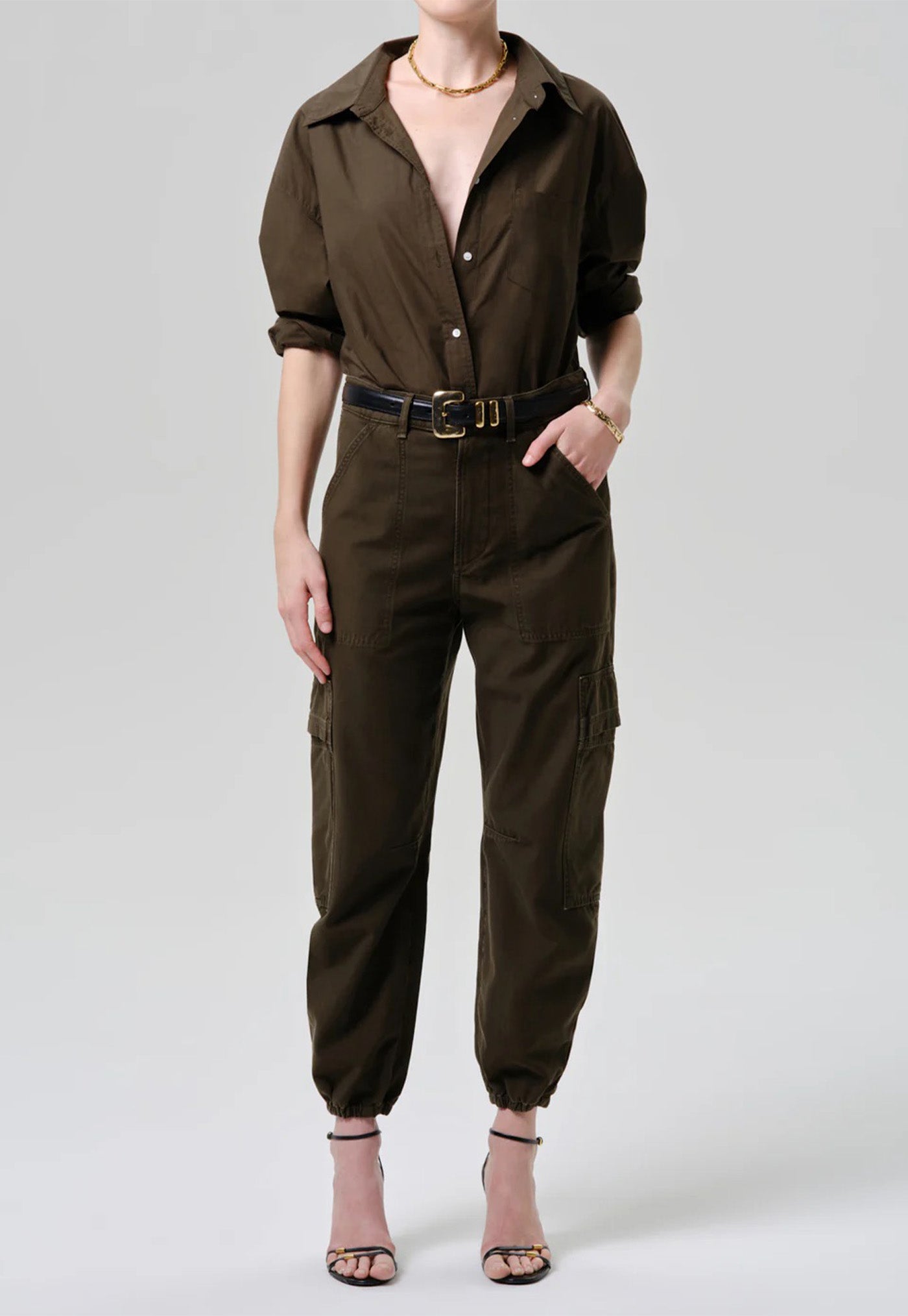 Ciela Bubble Hem Utility - Moss