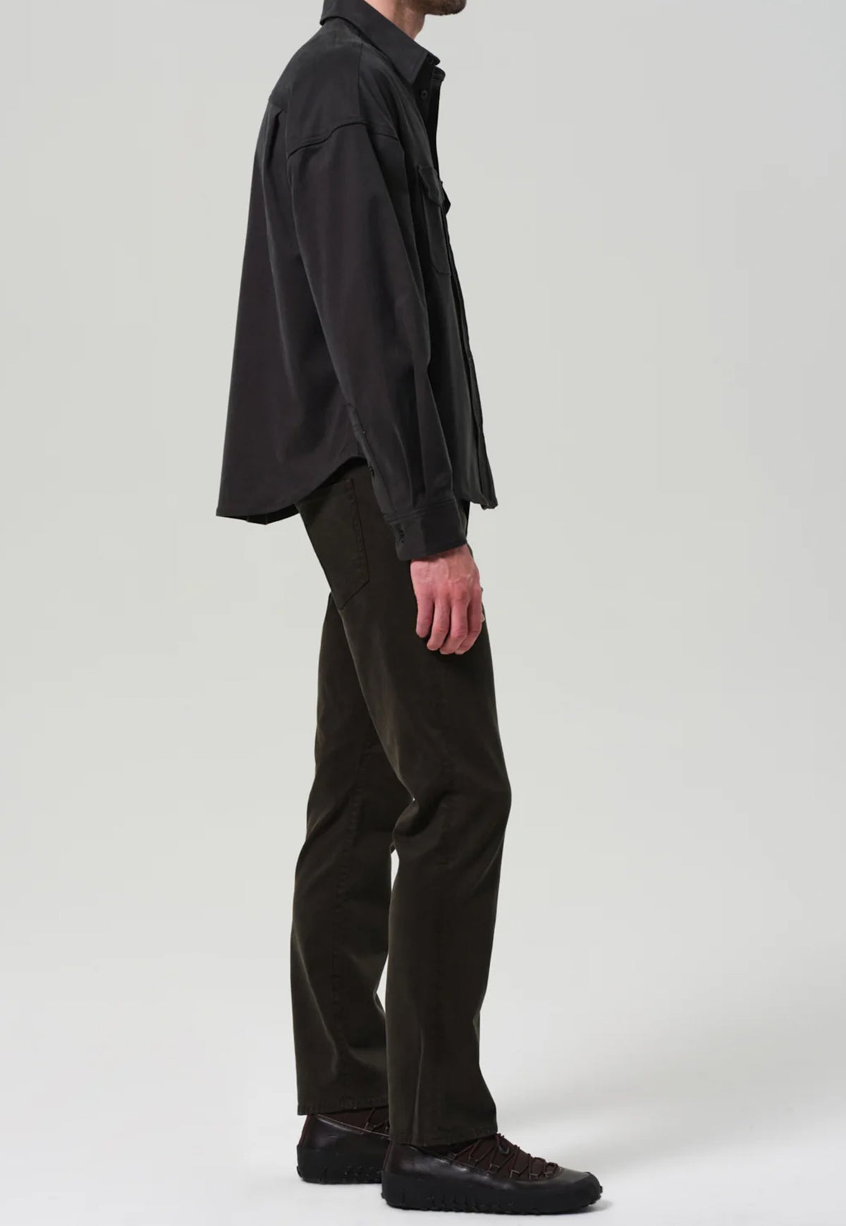Elijah Straight Cashmere Touch Jean - Forest