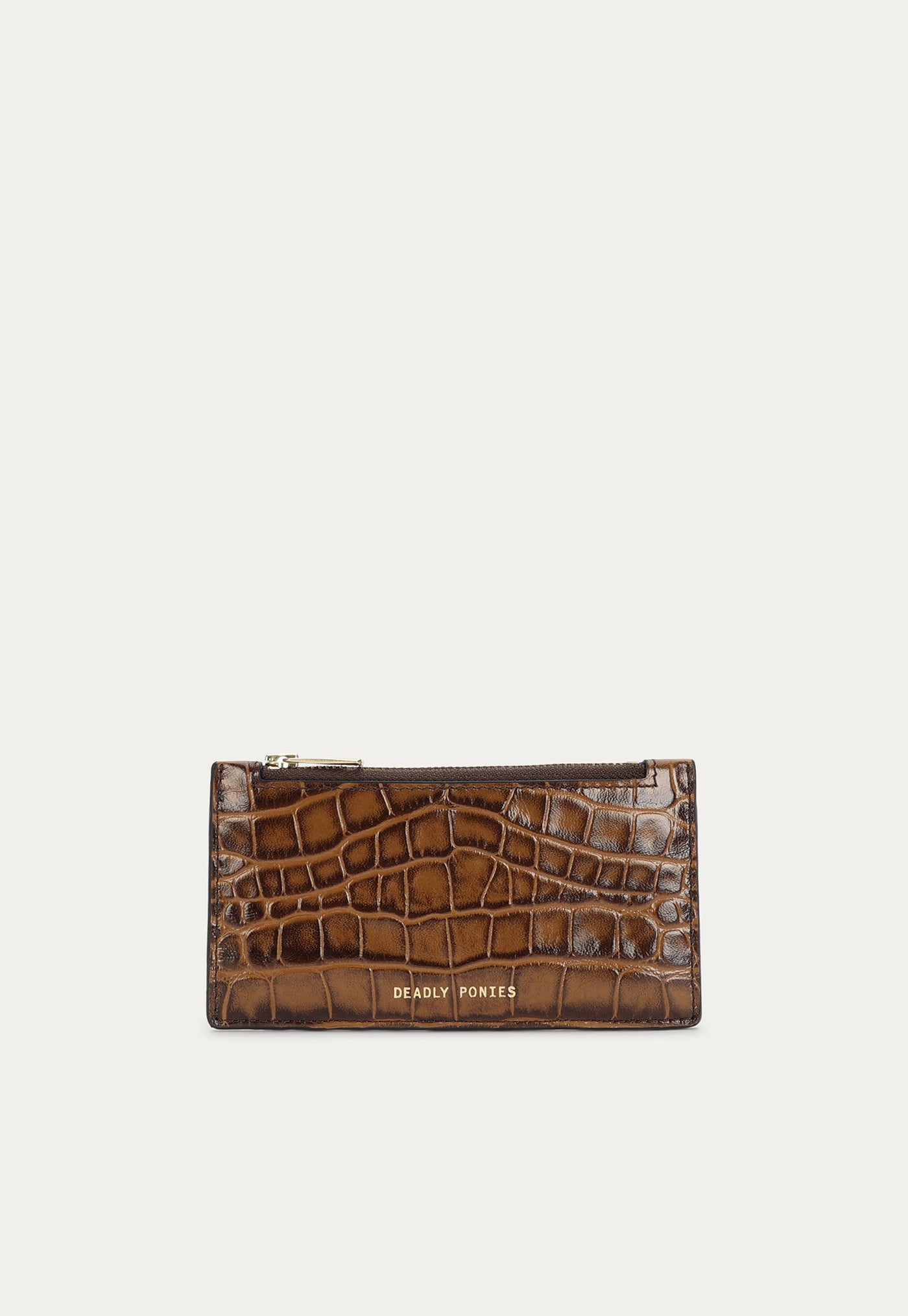 Card Holder - Toffee Croc
