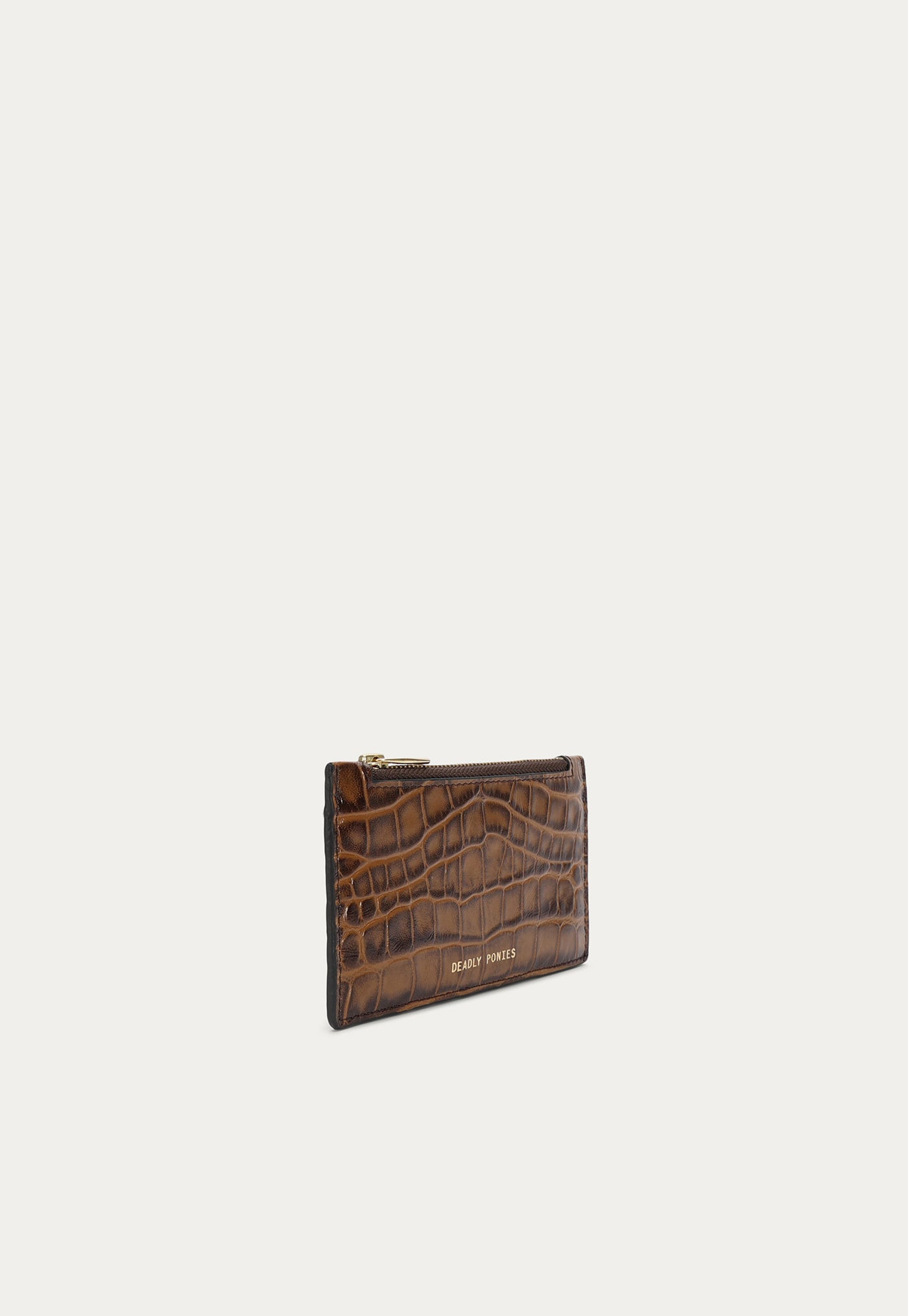 Card Holder - Toffee Croc