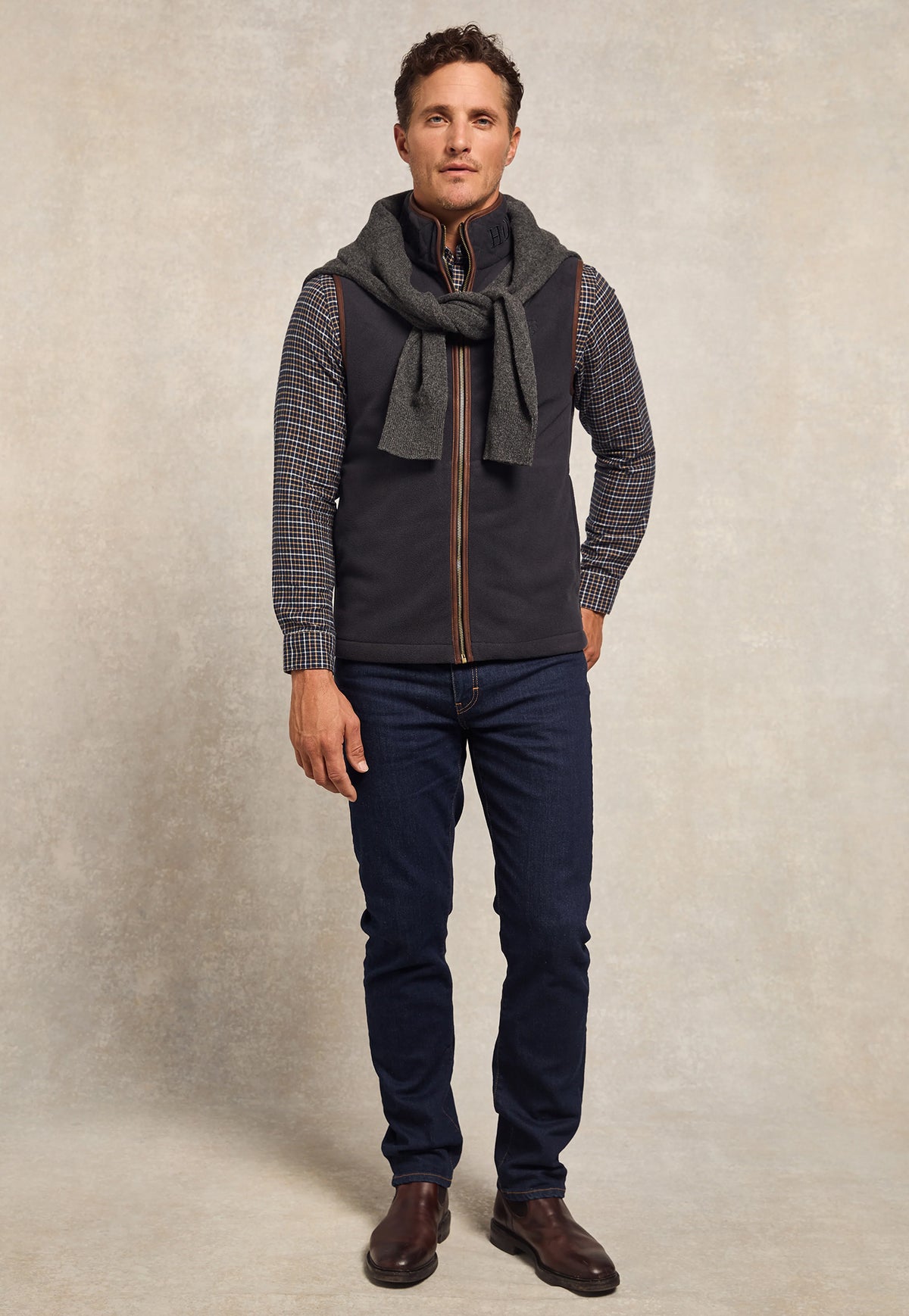 Country Fleece Gilet - Ink Navy
