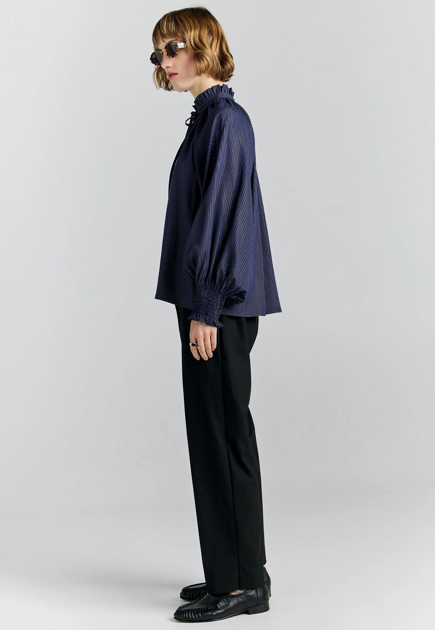 Province Blouse - Navy
