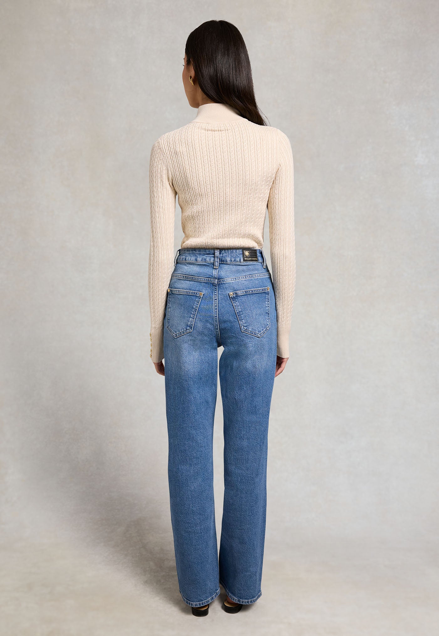 Ava Quarter Zip Knit - Almond