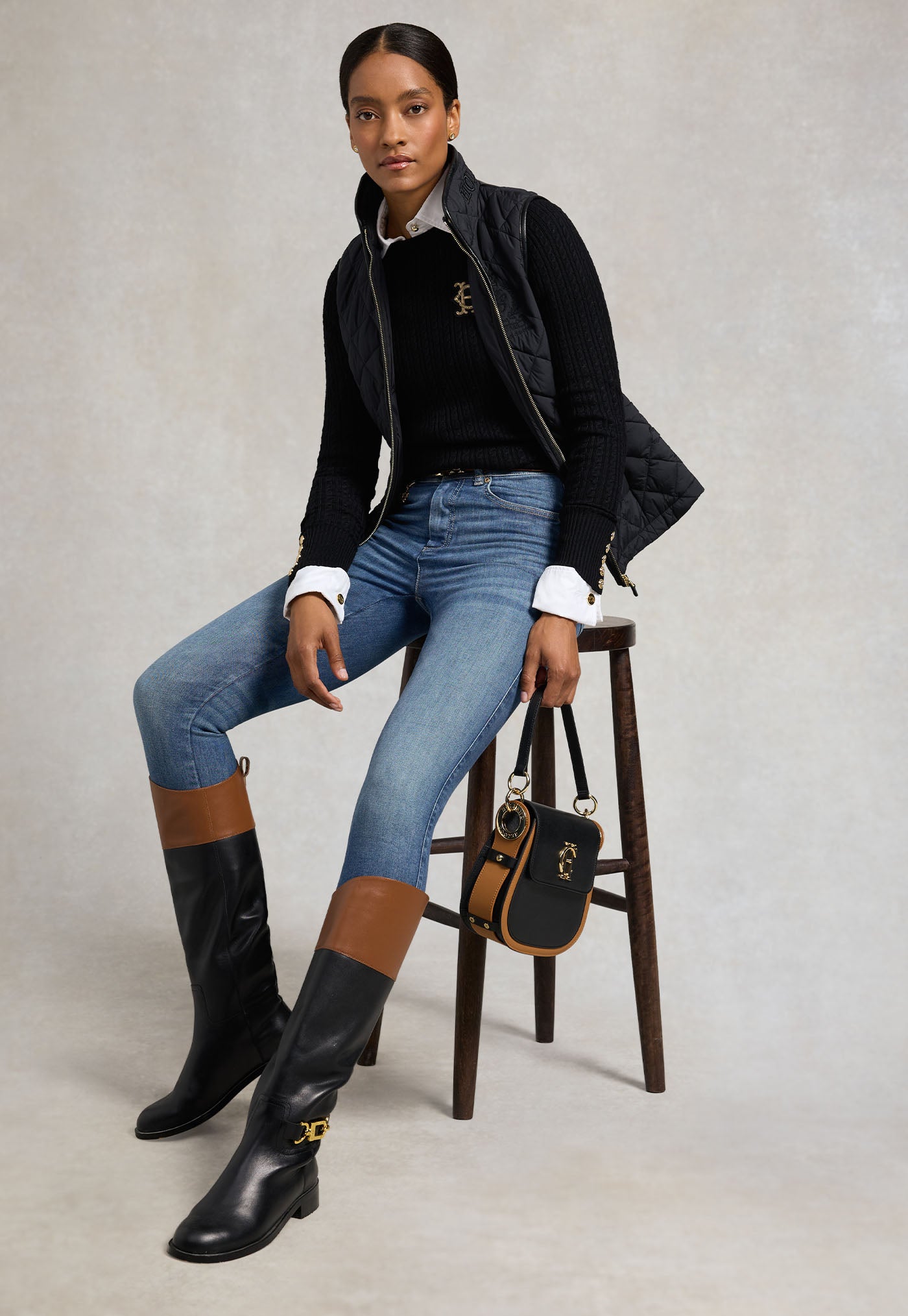 Bridle Boot - Black Tan