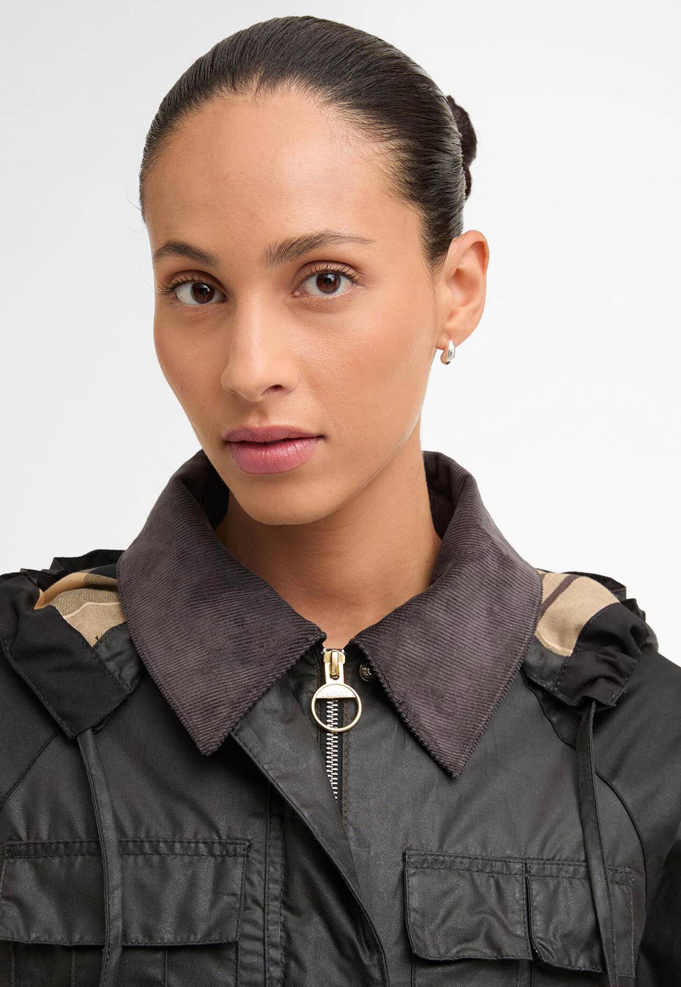 Liza Wax Jacket - Black/Grey/Sand