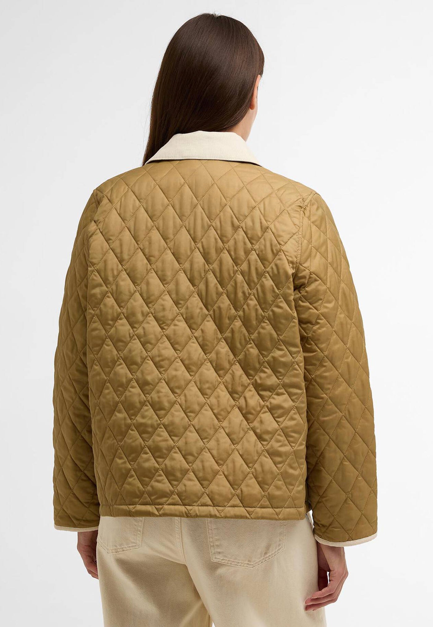 Icons Cropped Liddesdale Quilted Jacket -Sand/Pearl