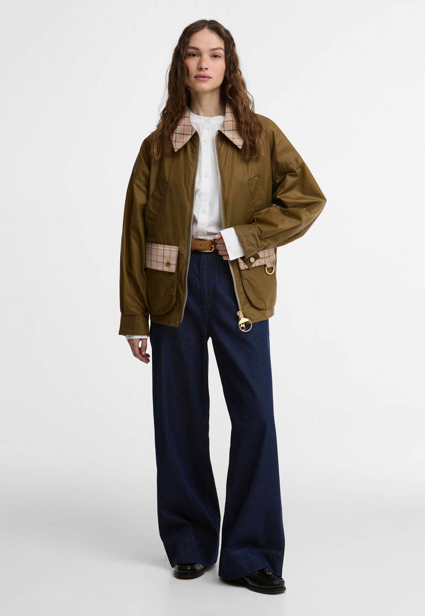 Launton Wax Jacket - Sand/Beige Tattersall