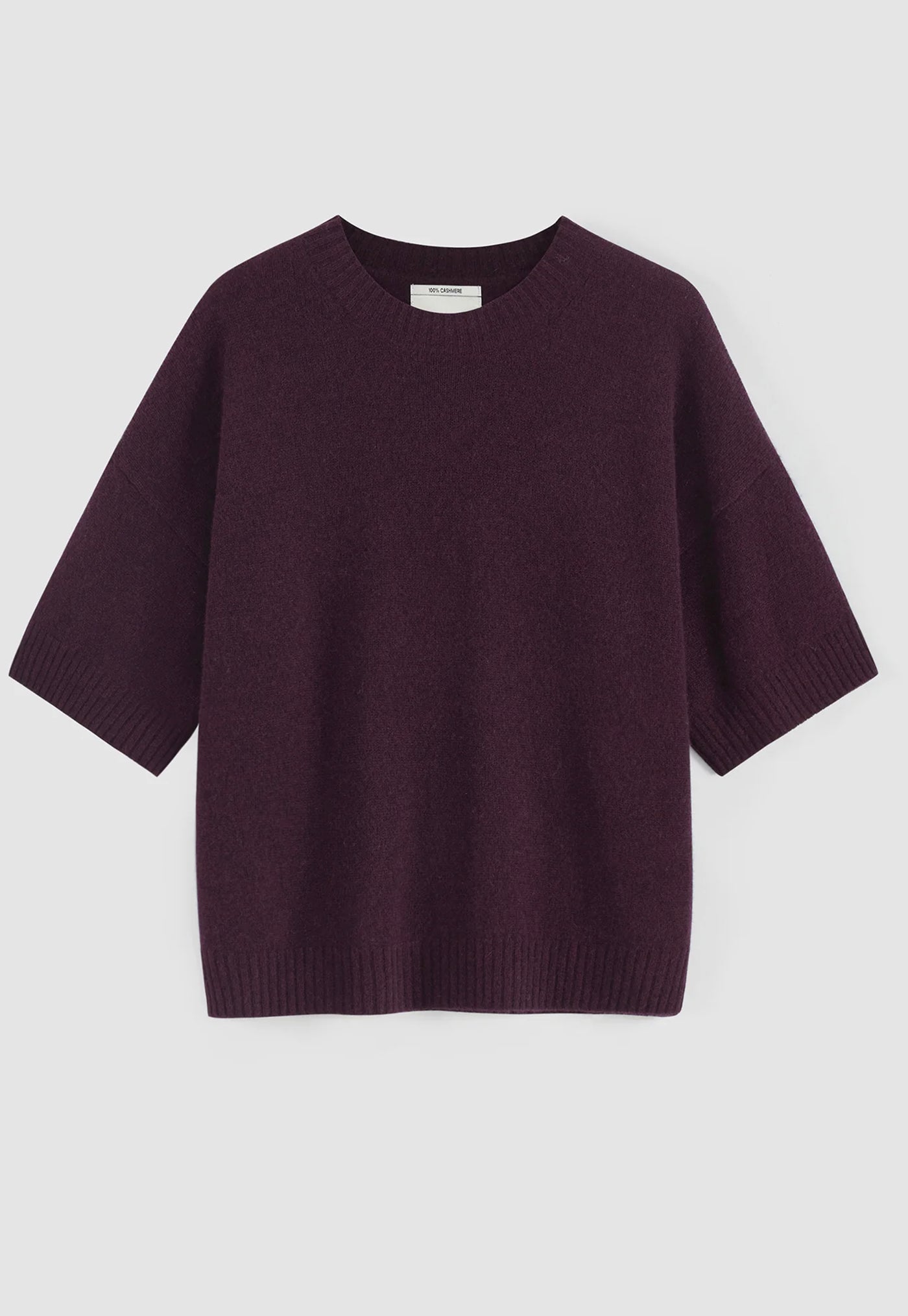 273 Cashmere Featherlight Tee - Merlot