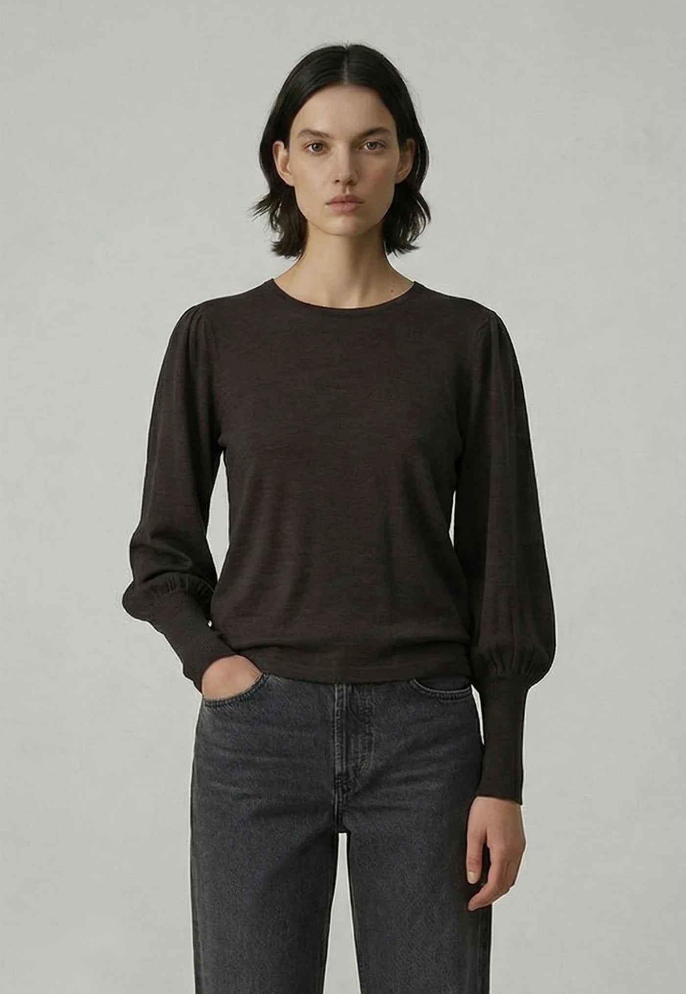071 Always Bell Sleeve - Nut Berry