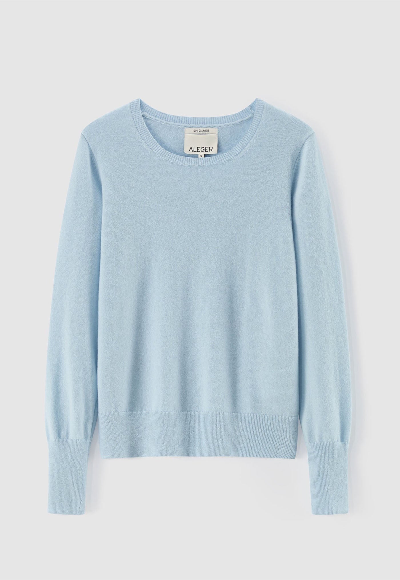 N.407 Cashmere Classic Crew - Whisper Blue