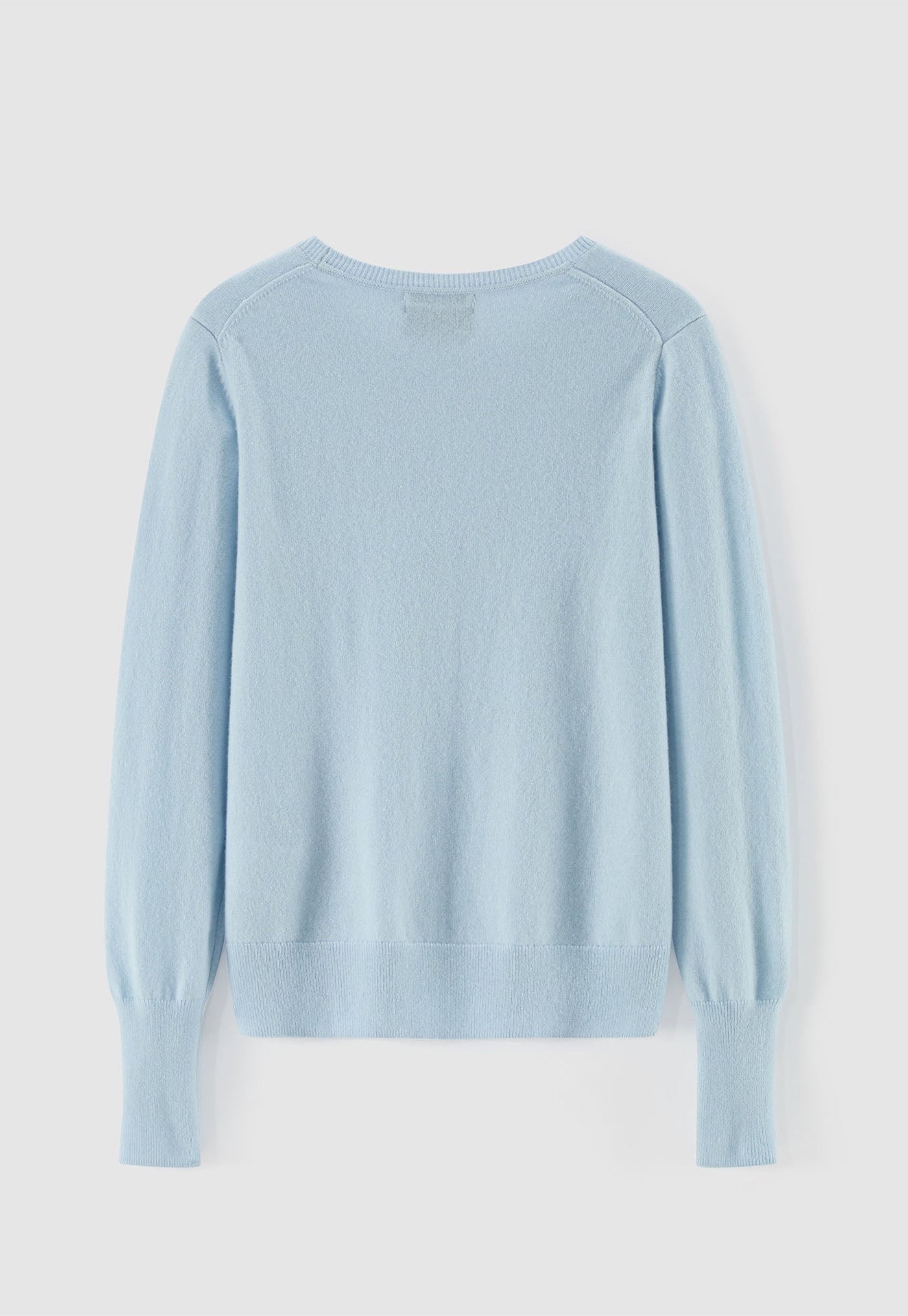 N.407 Cashmere Classic Crew - Whisper Blue