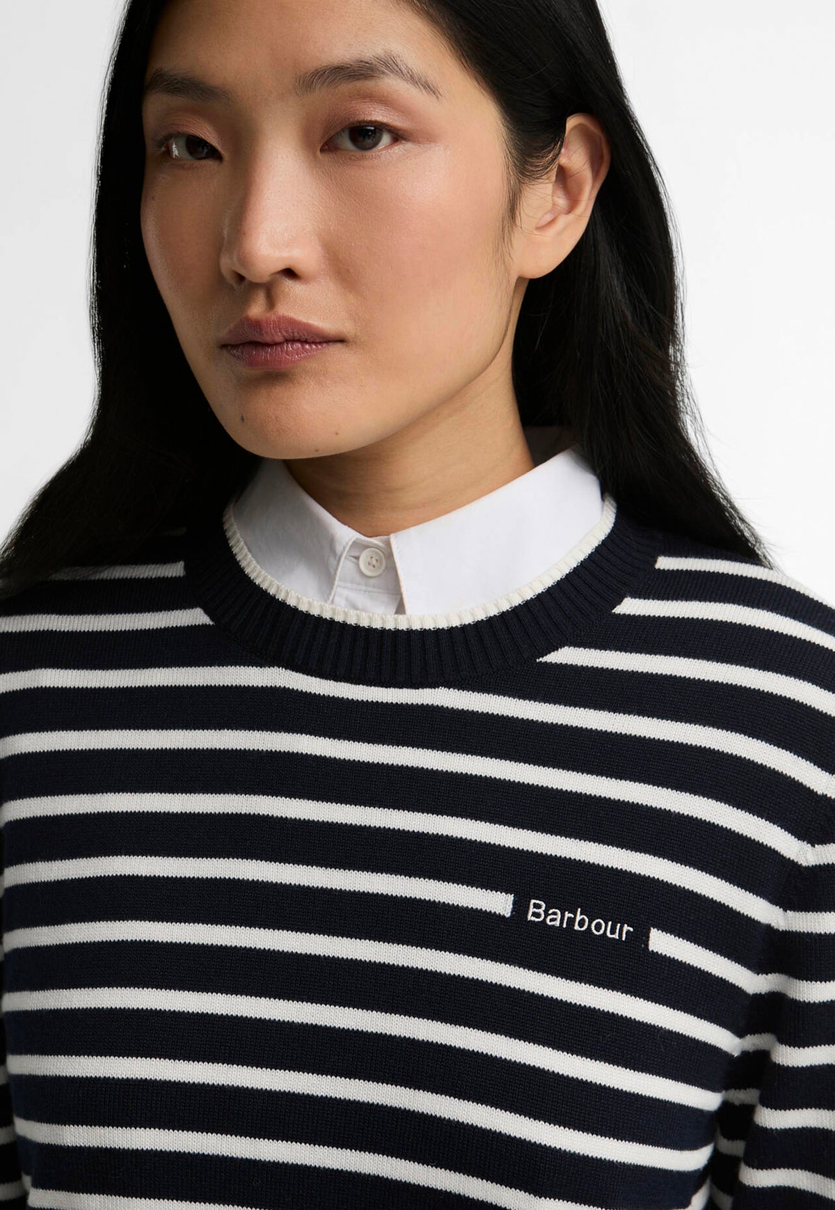 Emmy Knitted Jumper - Dark Navy Stripe