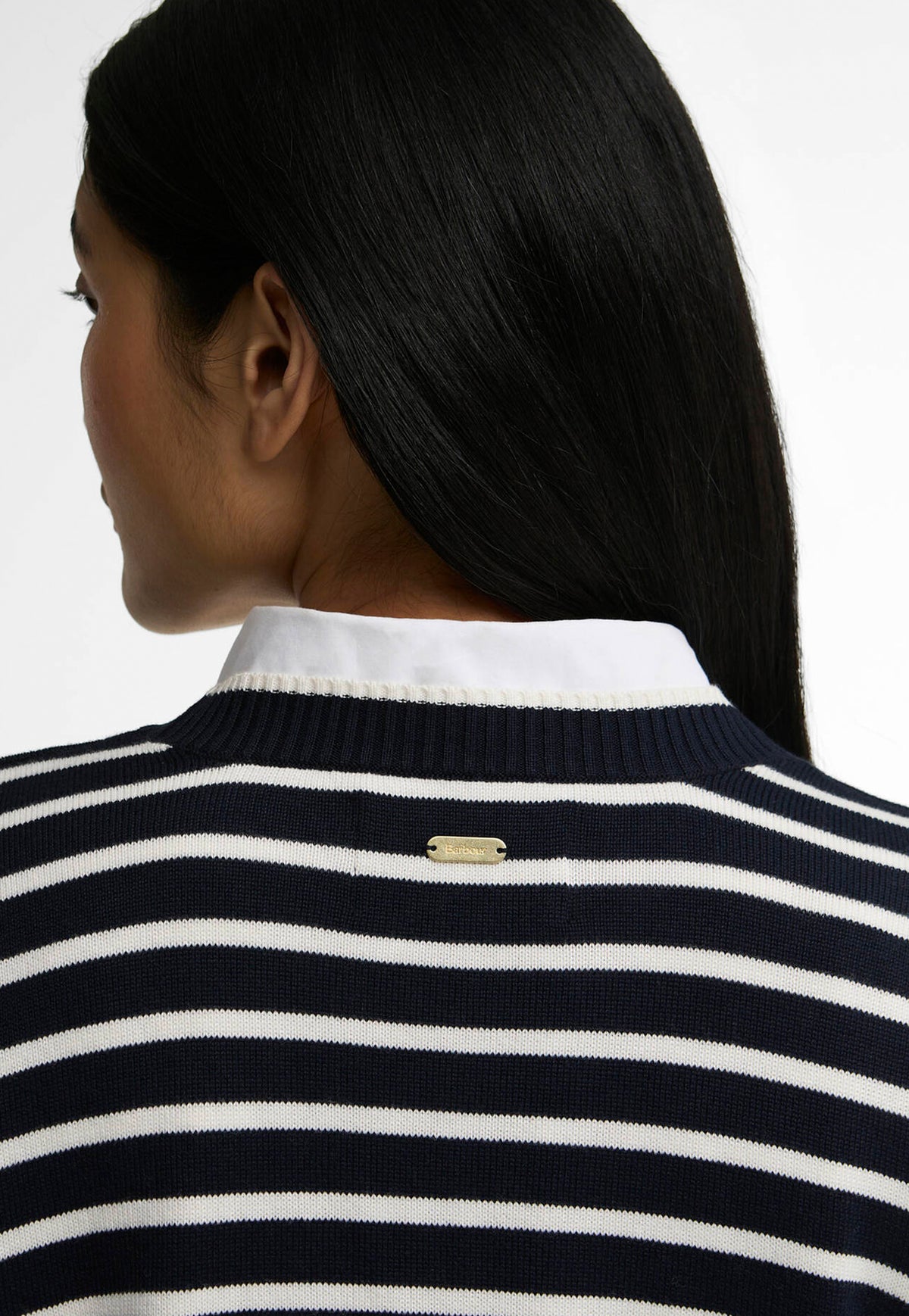 Emmy Knitted Jumper - Dark Navy Stripe