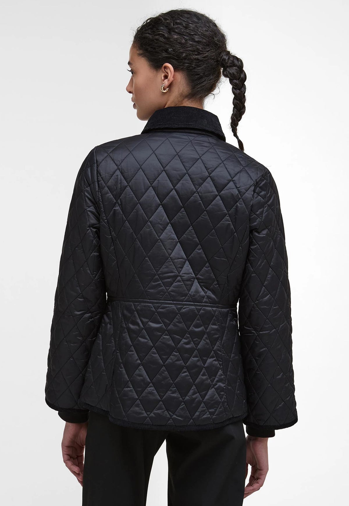 Fitted Beadnell Quilted Jacket - Black/Classic
