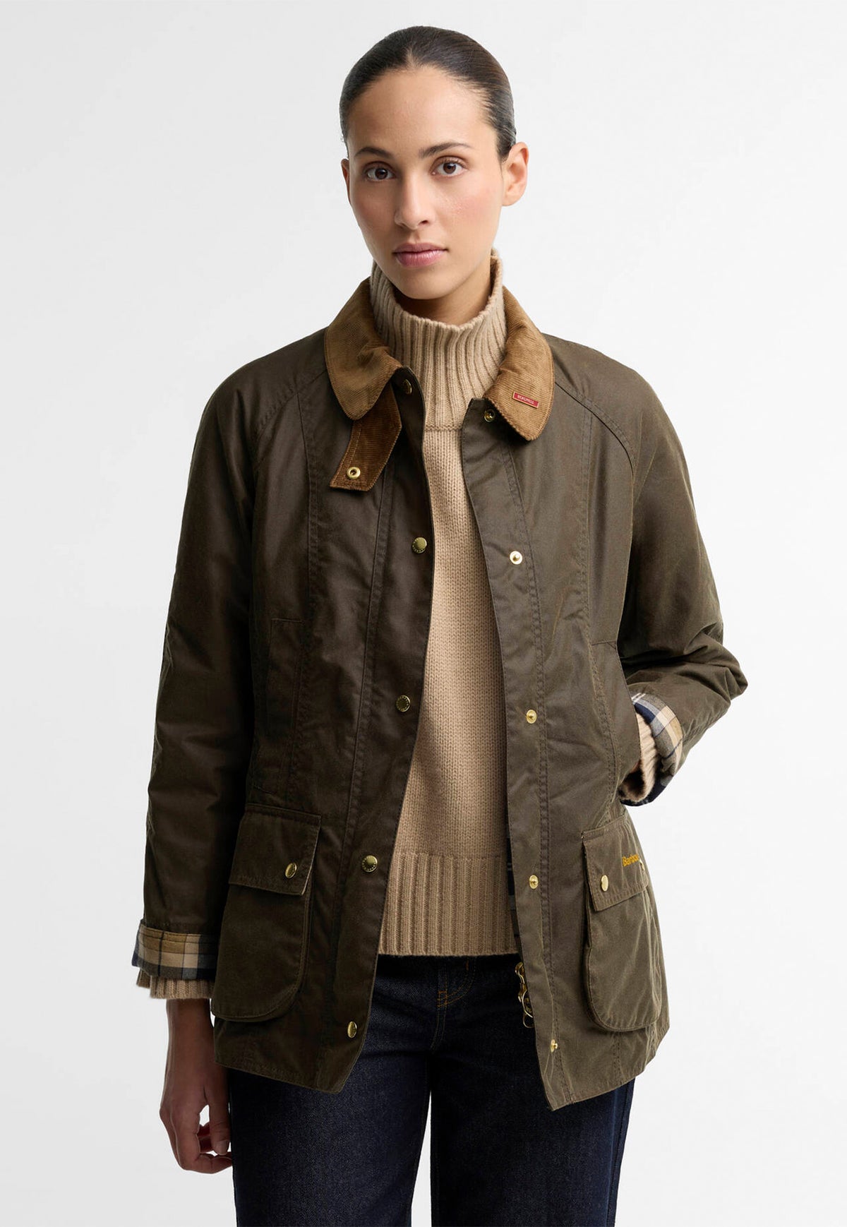 Icons Beadnell Wax Jacket - Beech/Birchwood