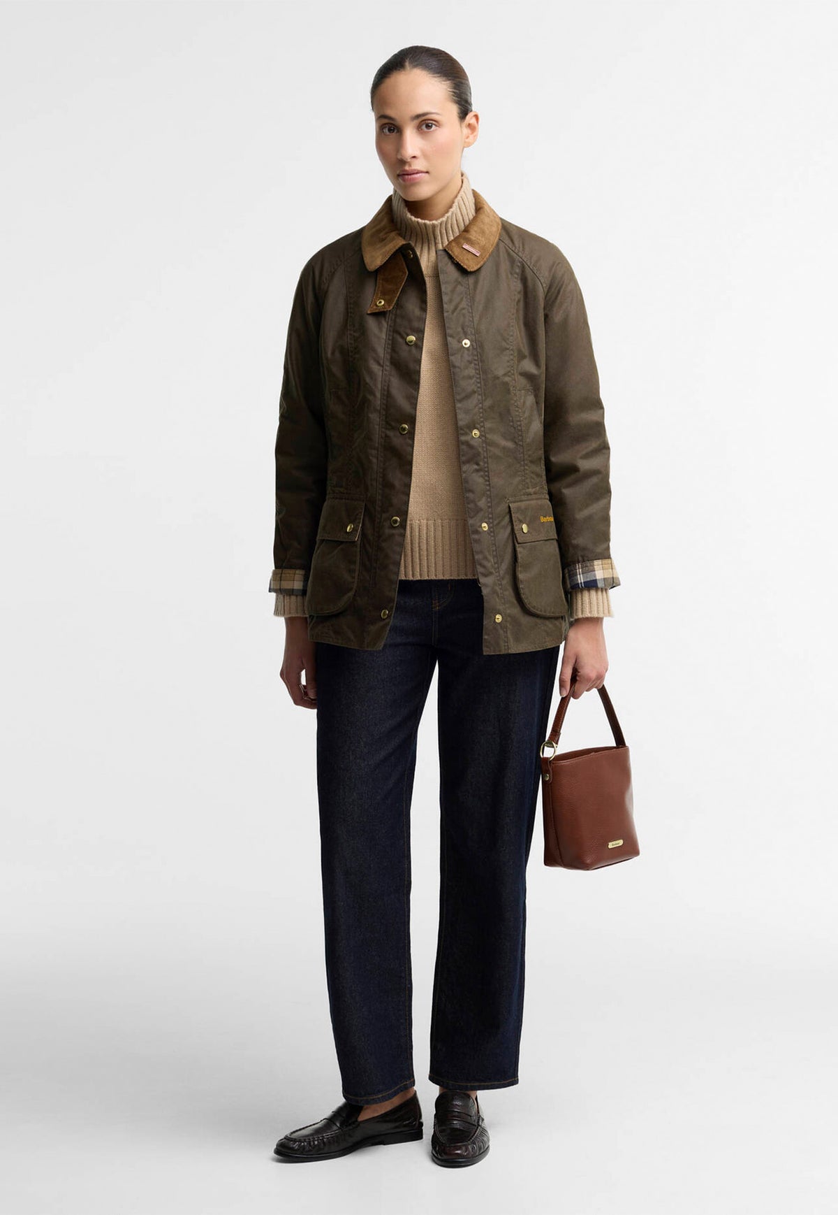 Icons Beadnell Wax Jacket - Beech/Birchwood