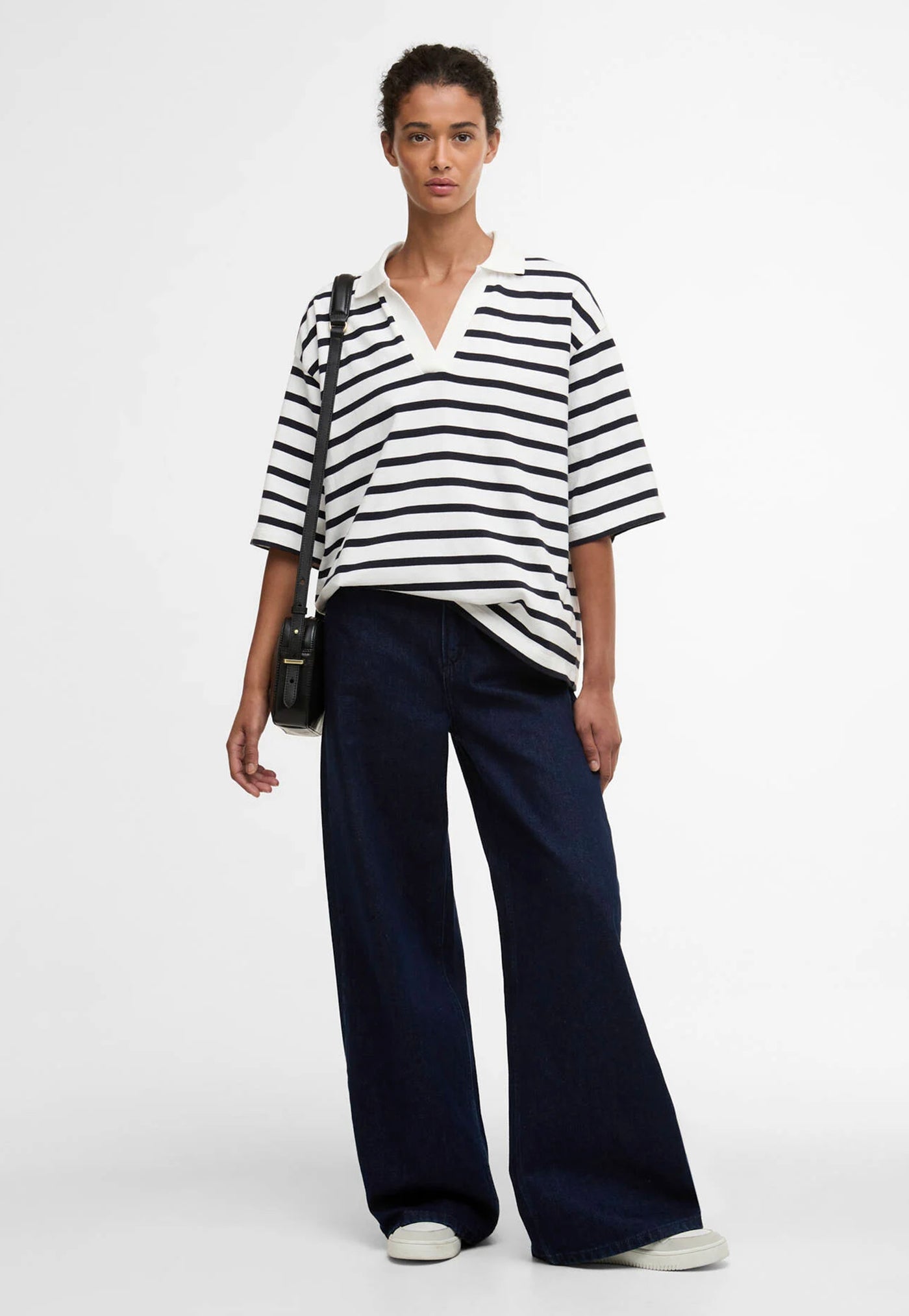 Inez Striped Top - Cloud/Dark