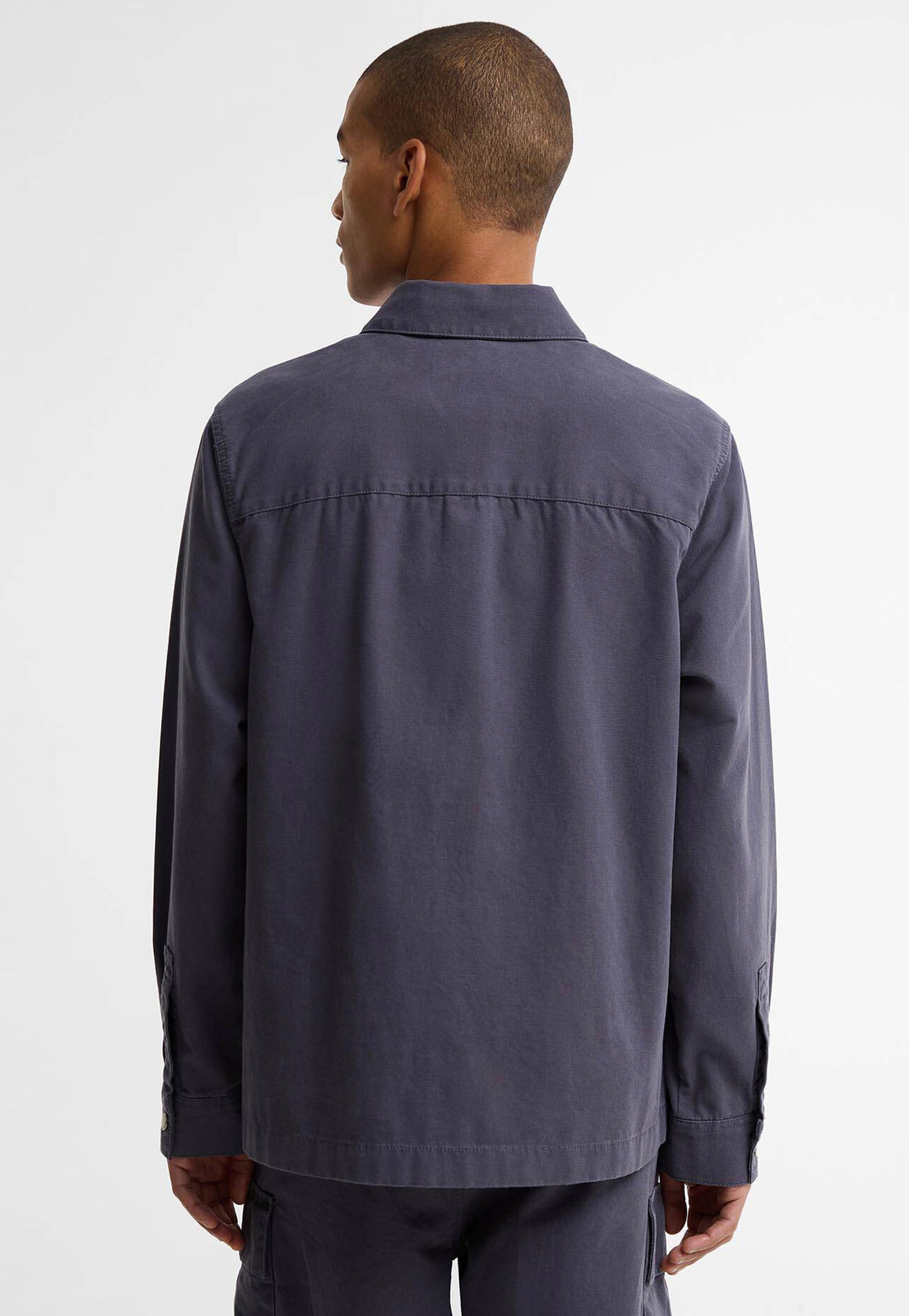 Wetheral Twill Overshirt - Washed Navy