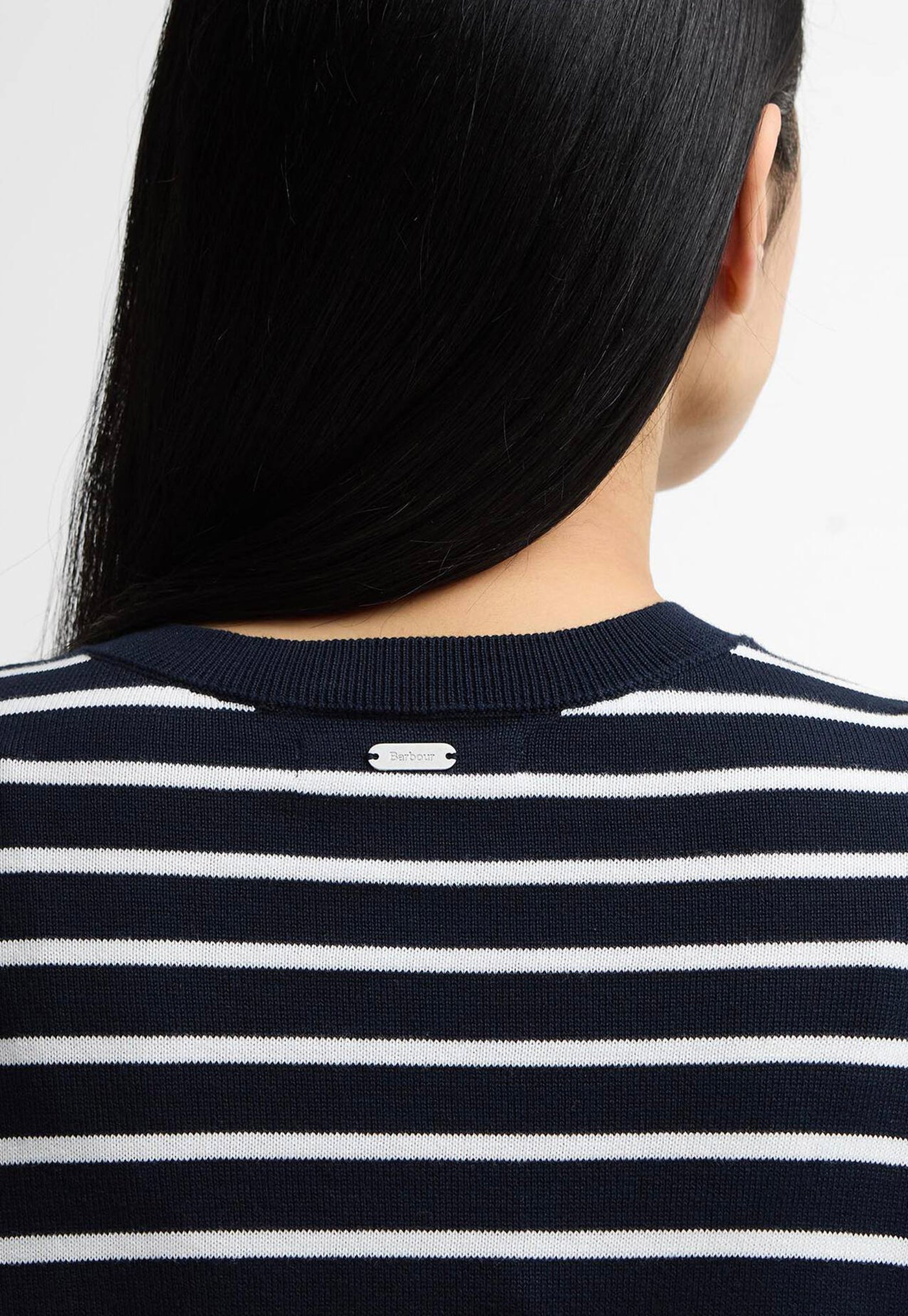 Baiton Knitted Cardigan - Dark Navy Stripe