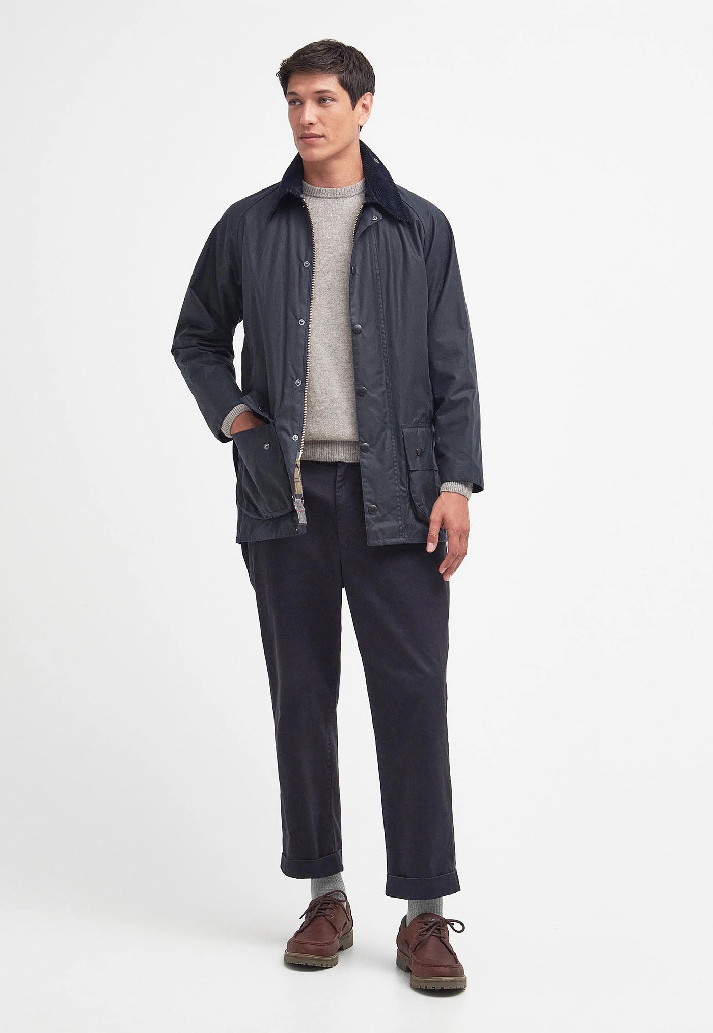 Beaufort Wax Jacket - Navy