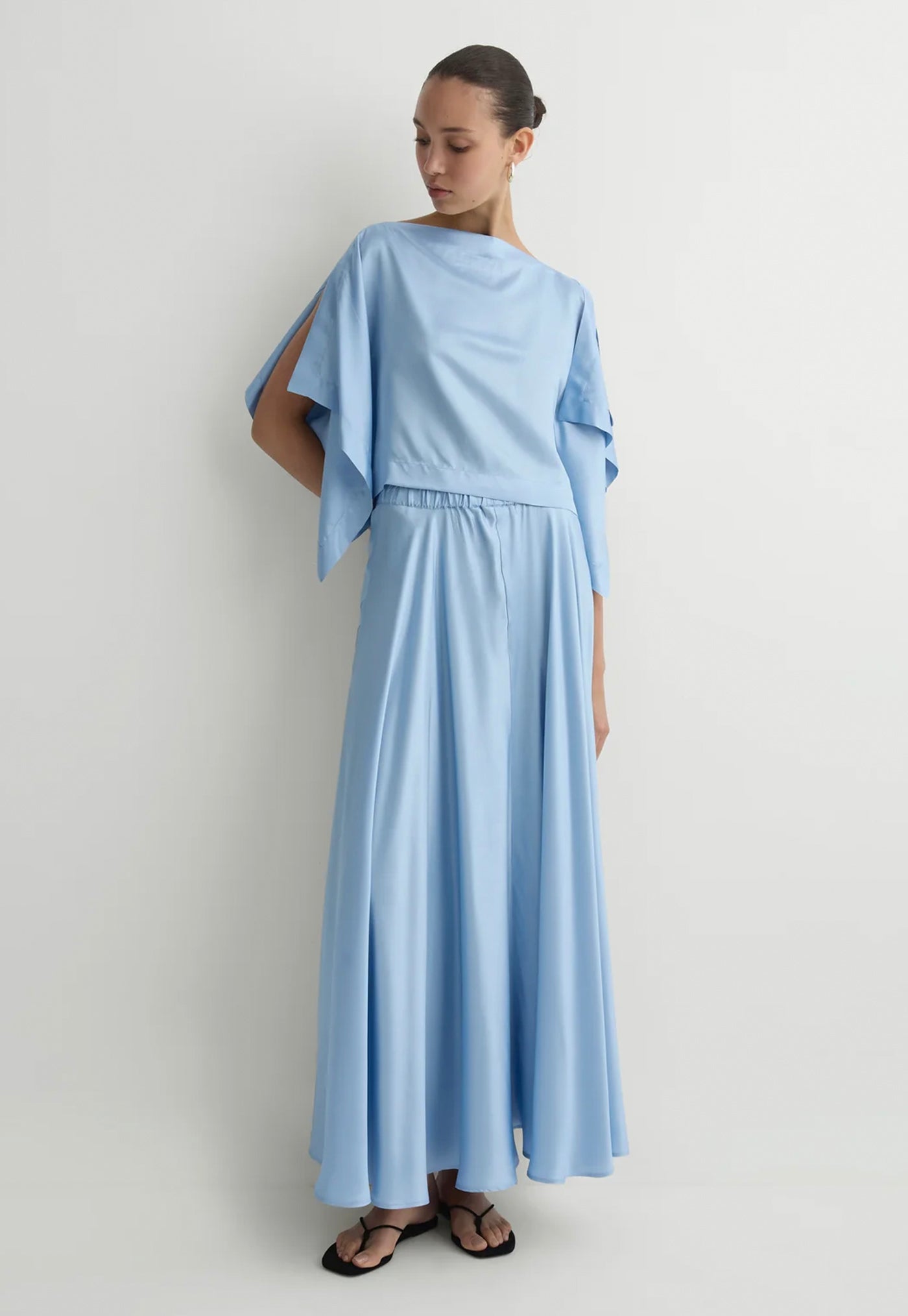 Como Maxi Skirt - Sky Blue
