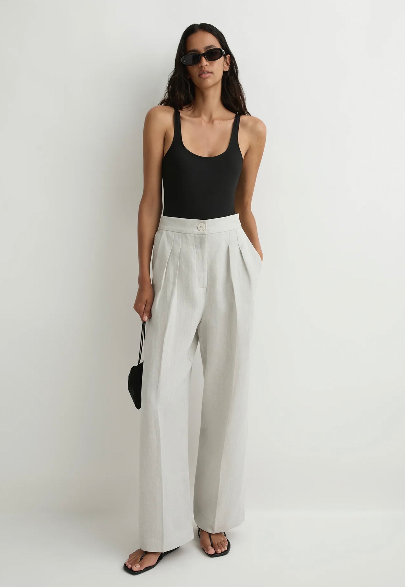 Delphi Pleat Pant - Dove