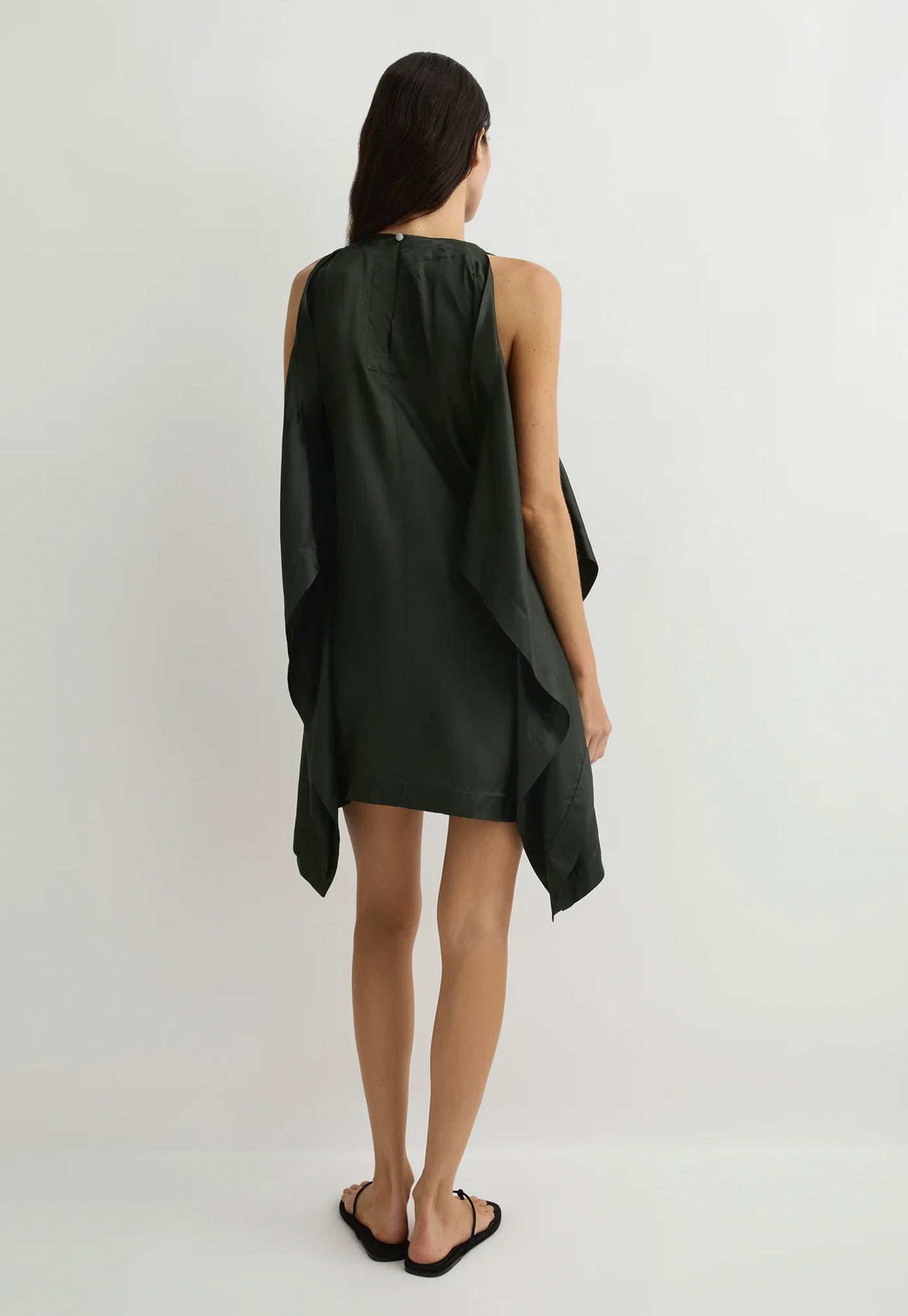 Como Waterfall Mini Dress - Forest