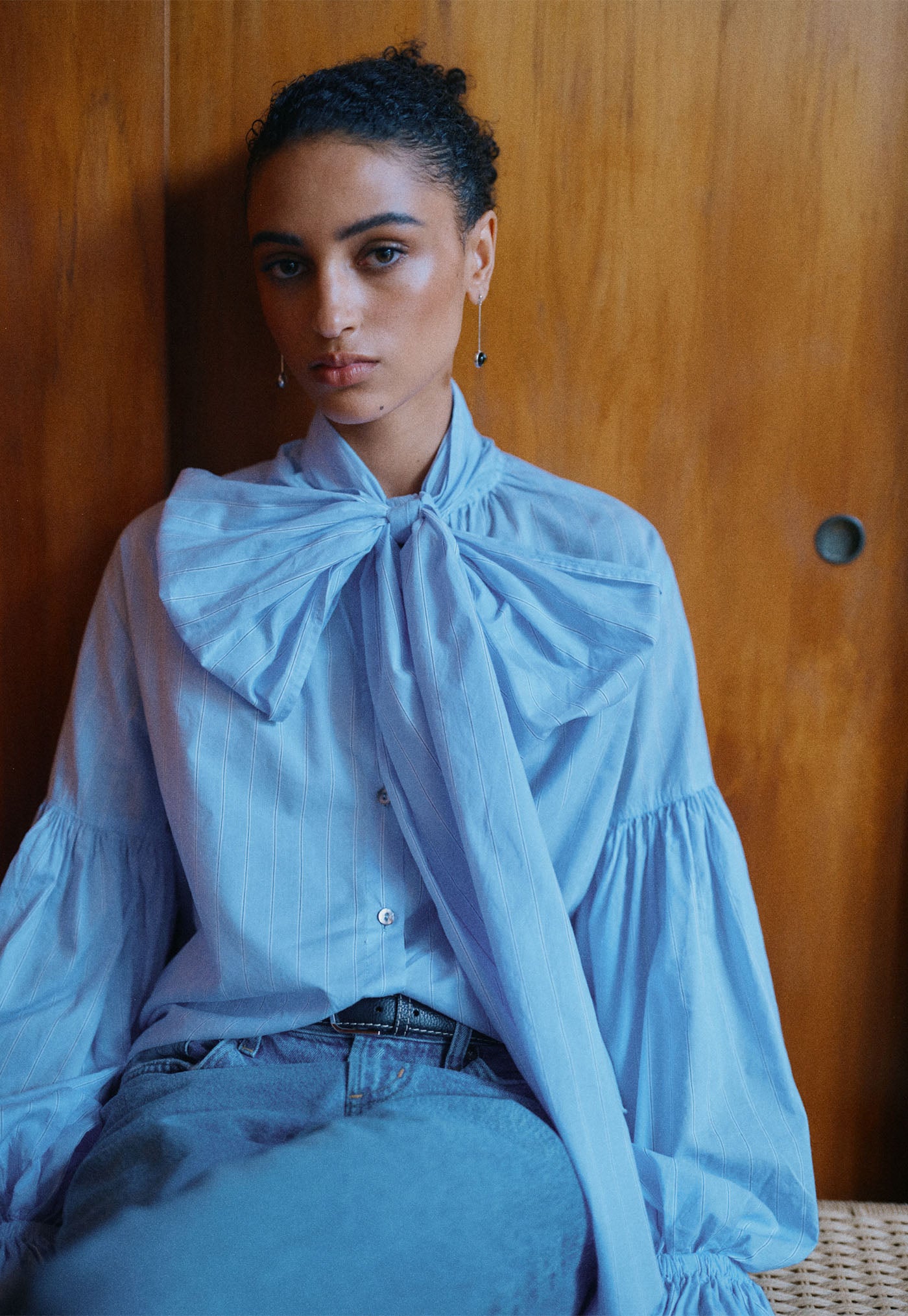 Bow Blouse - Raglan Stripe