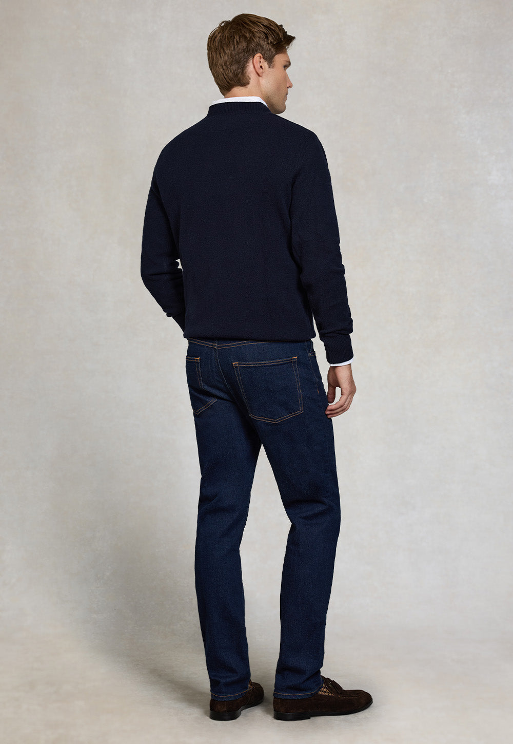Men's Byron Crew Neck Knit - Navy
