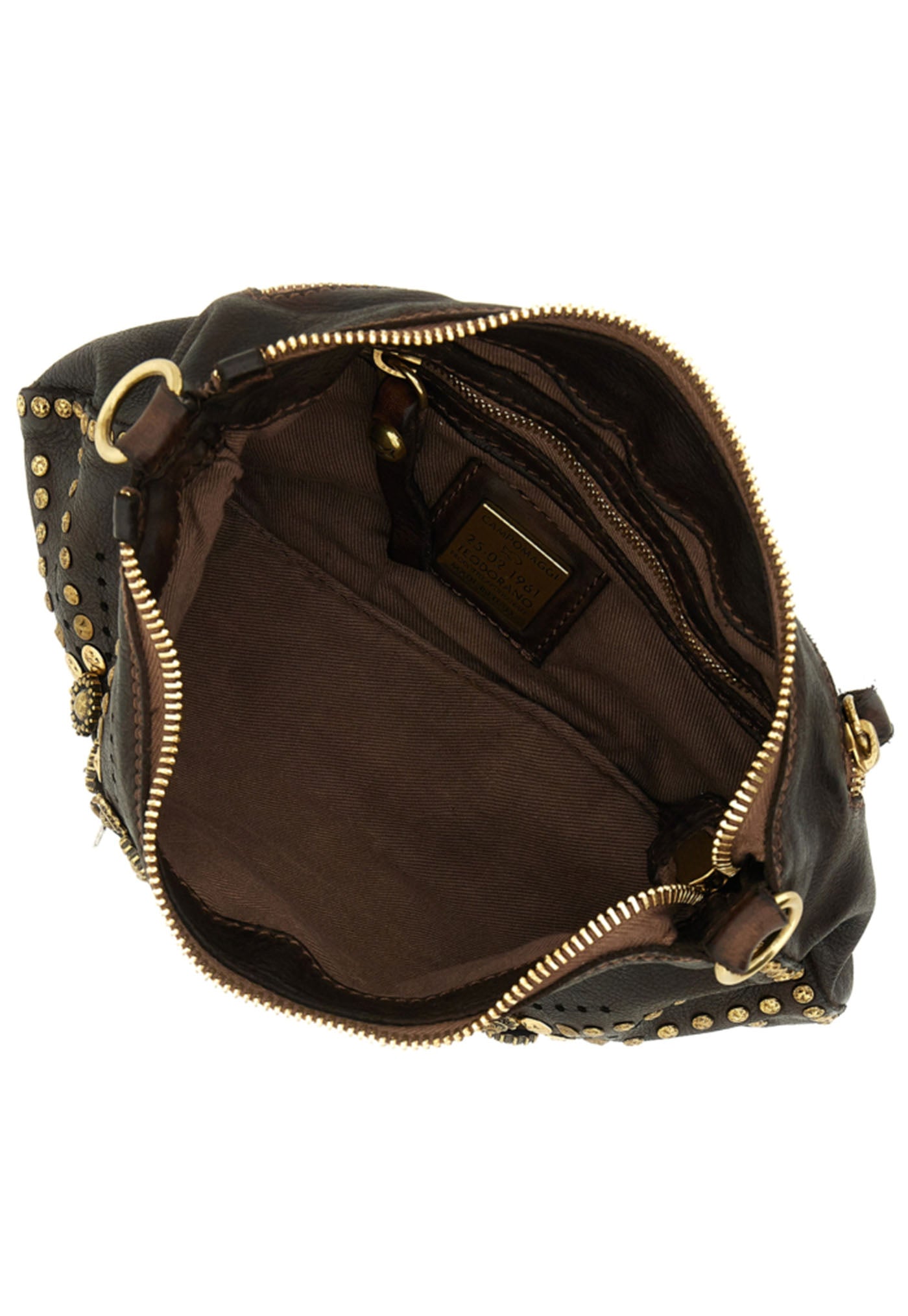 Teresa Studded Shoulder Bag - Brown
