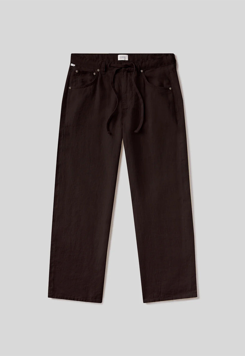 Brynn Drawstring Trouser - Chocolate Linen