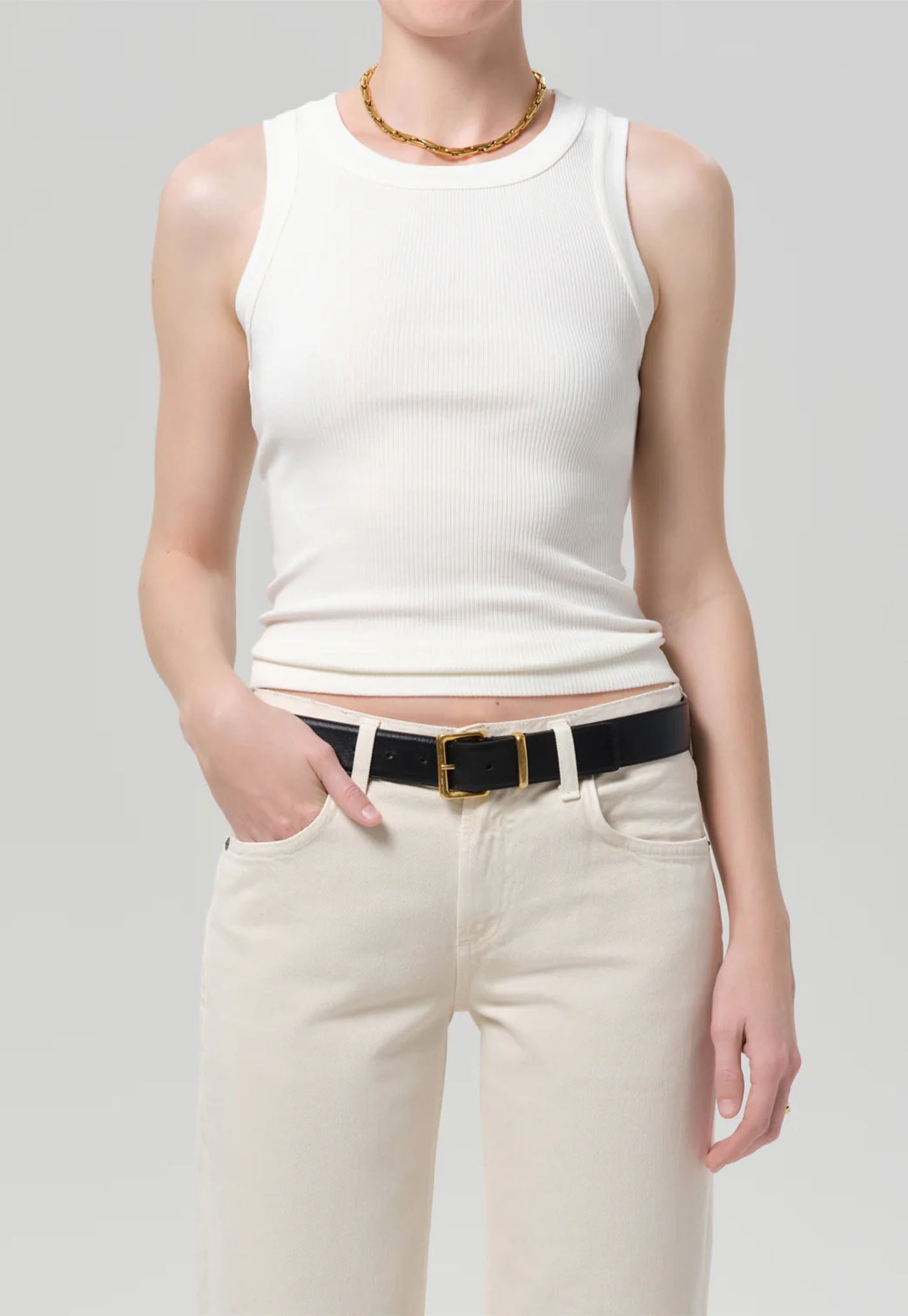 Isabel Rib Tank - Pashmina