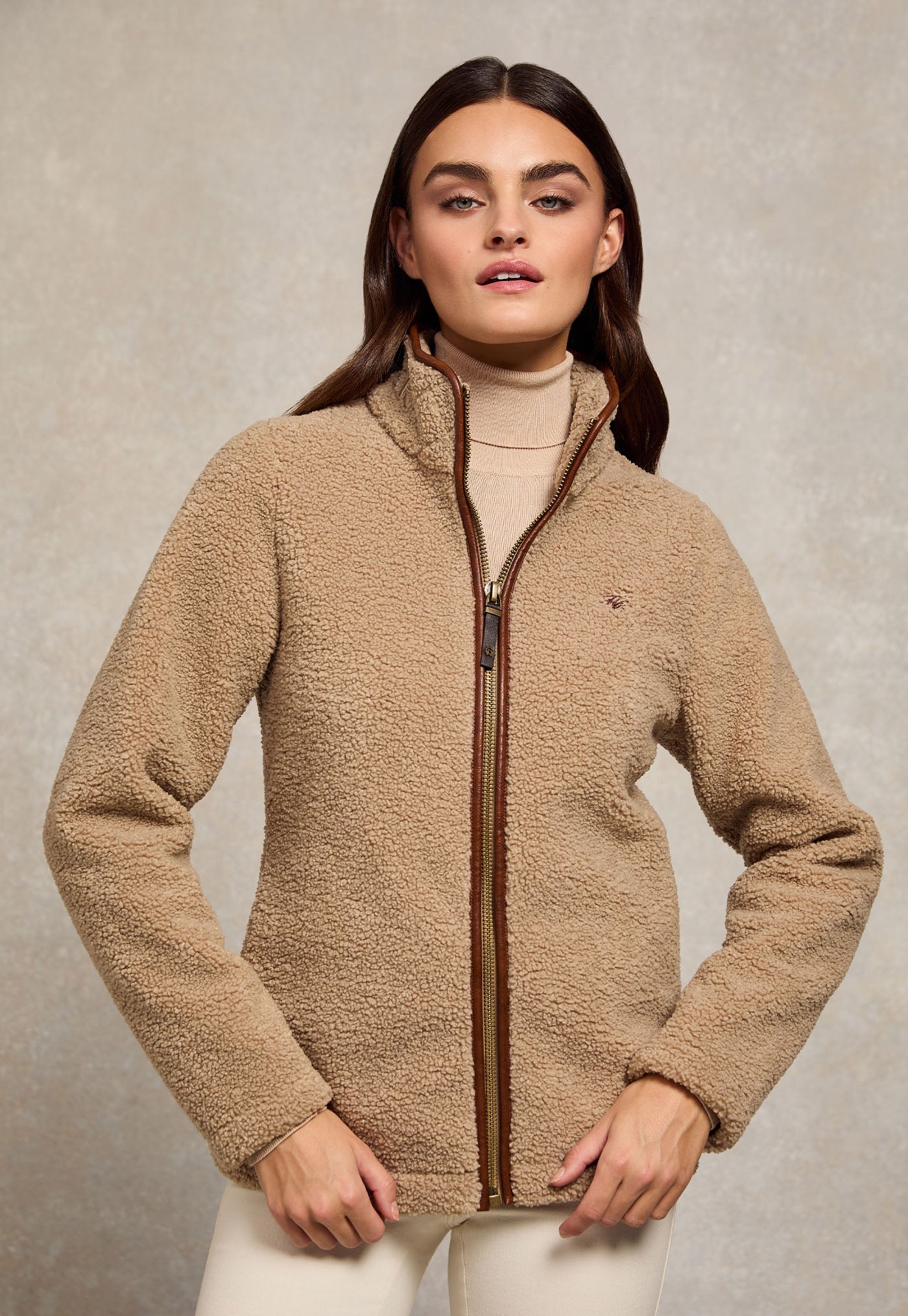 Country Fleece Jacket - Natural Borg