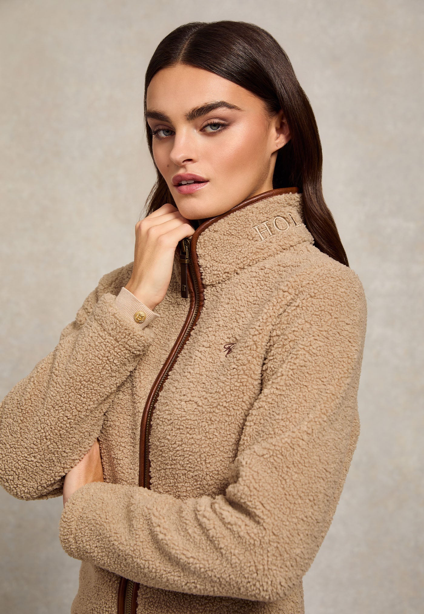 Country Fleece Jacket - Natural Borg