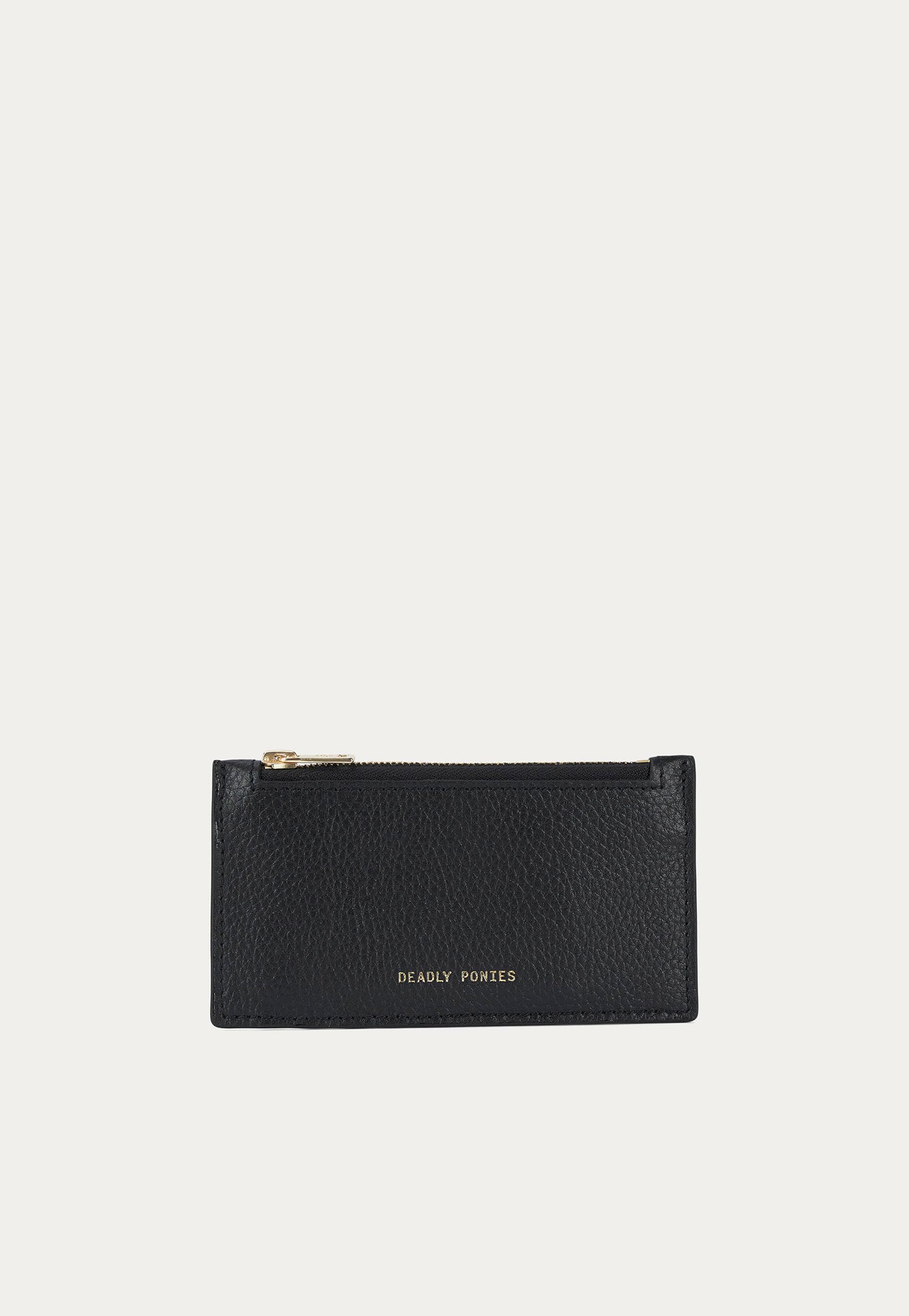 Card Holder - Black/Brass