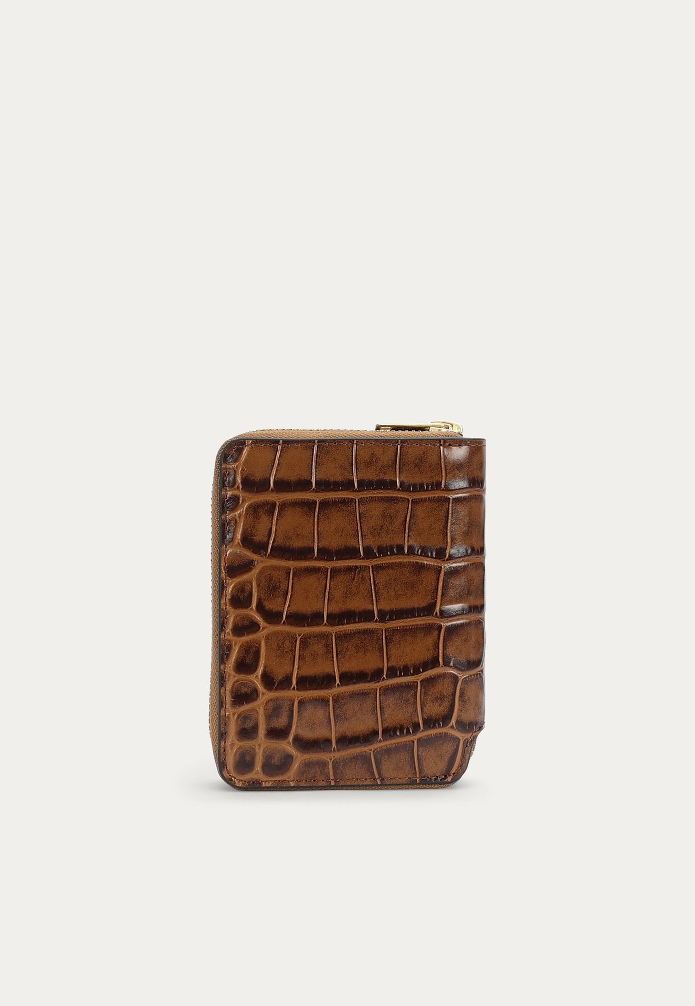 Mini Wallet - Toffee Croc